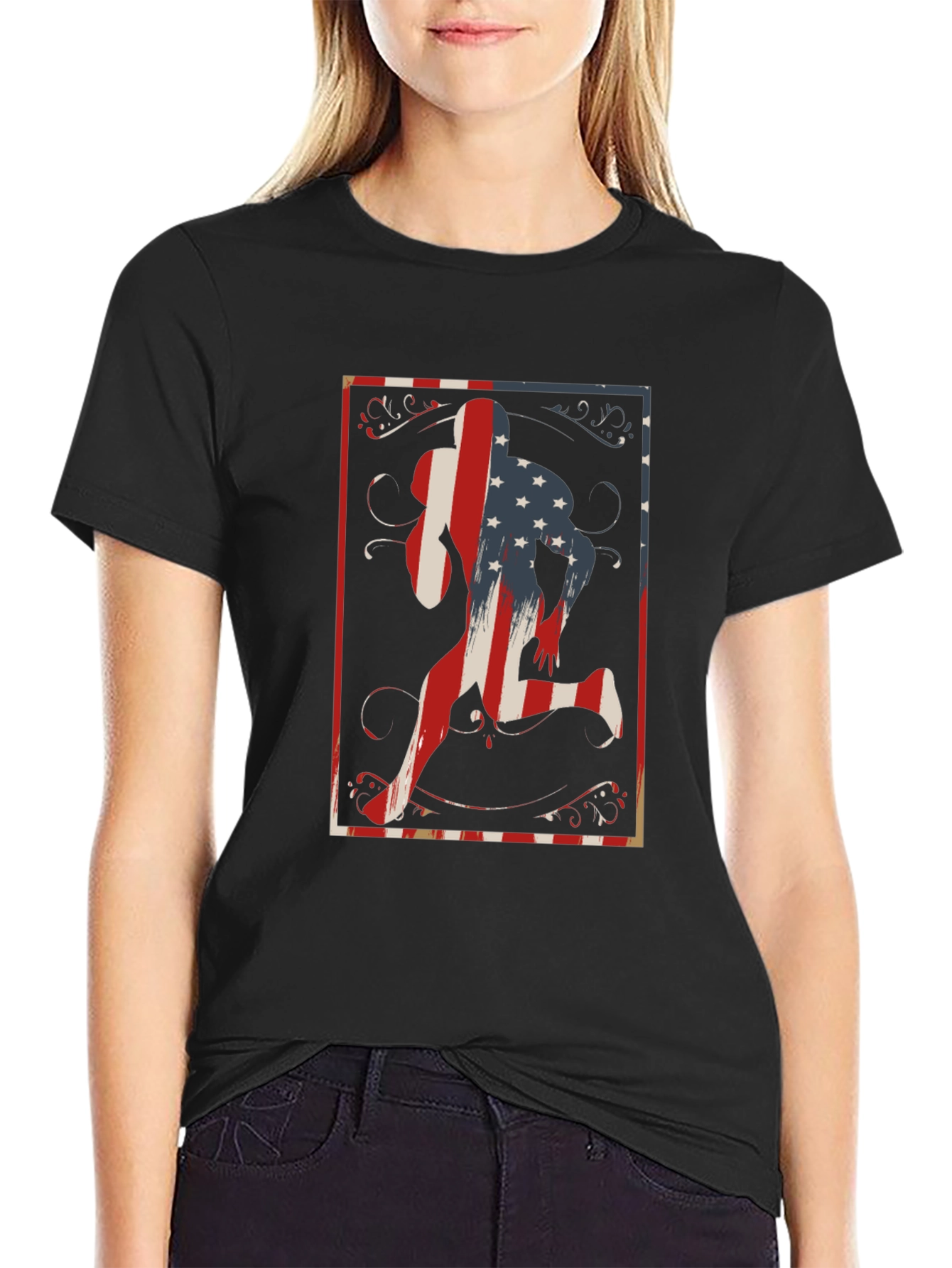 Patriotic Runner Graphic T-Shirt