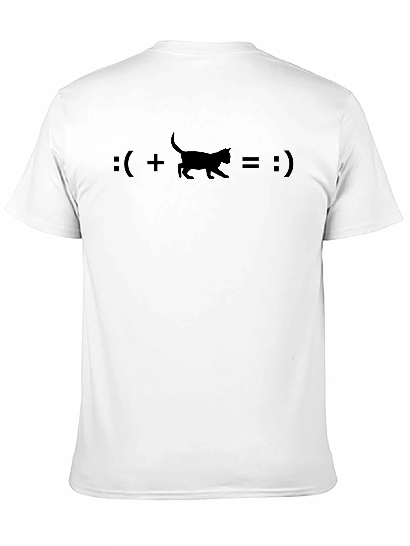 Funny Cat Equation T-Shirt - Black
