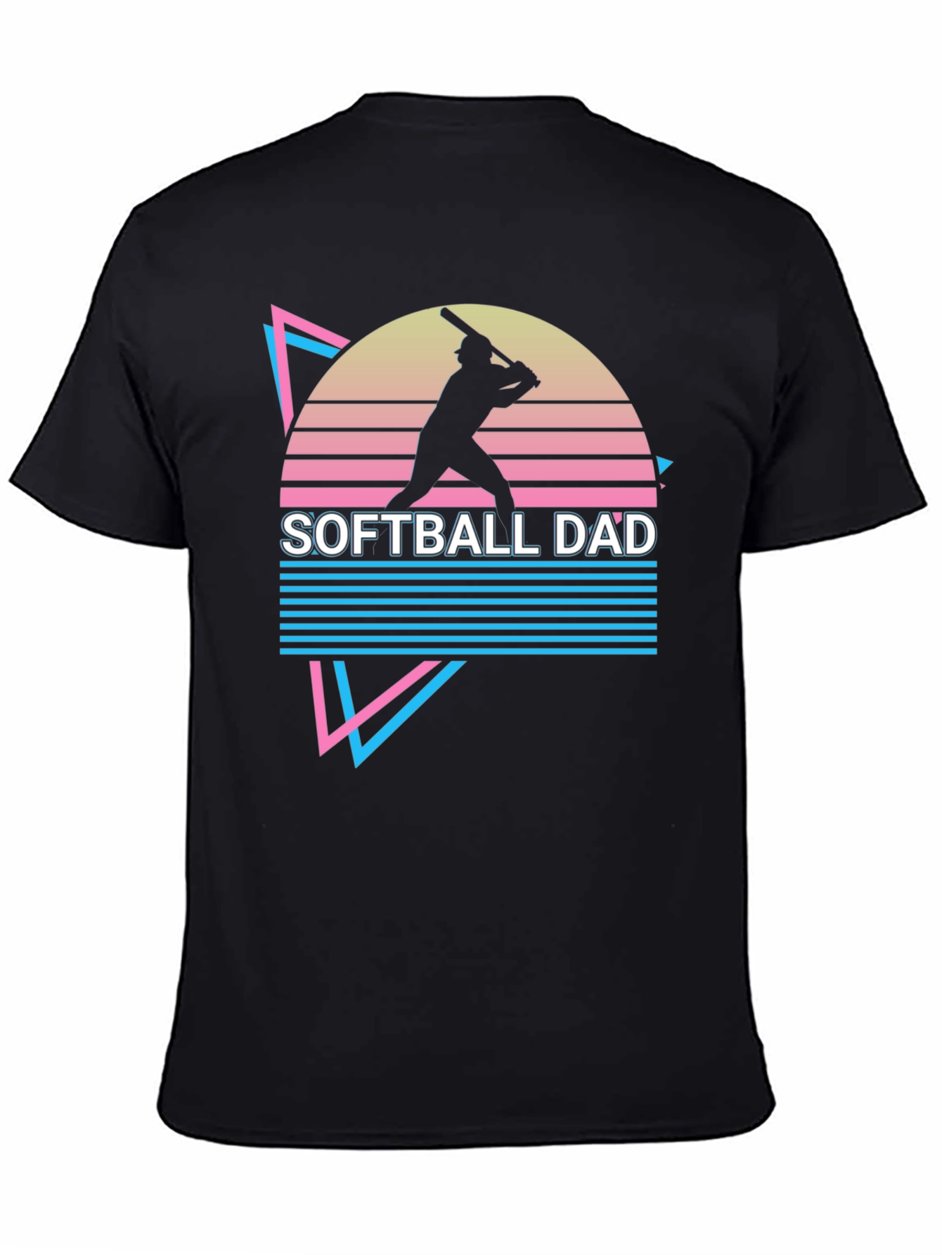 Softball Dad Retro Graphic T-Shirt