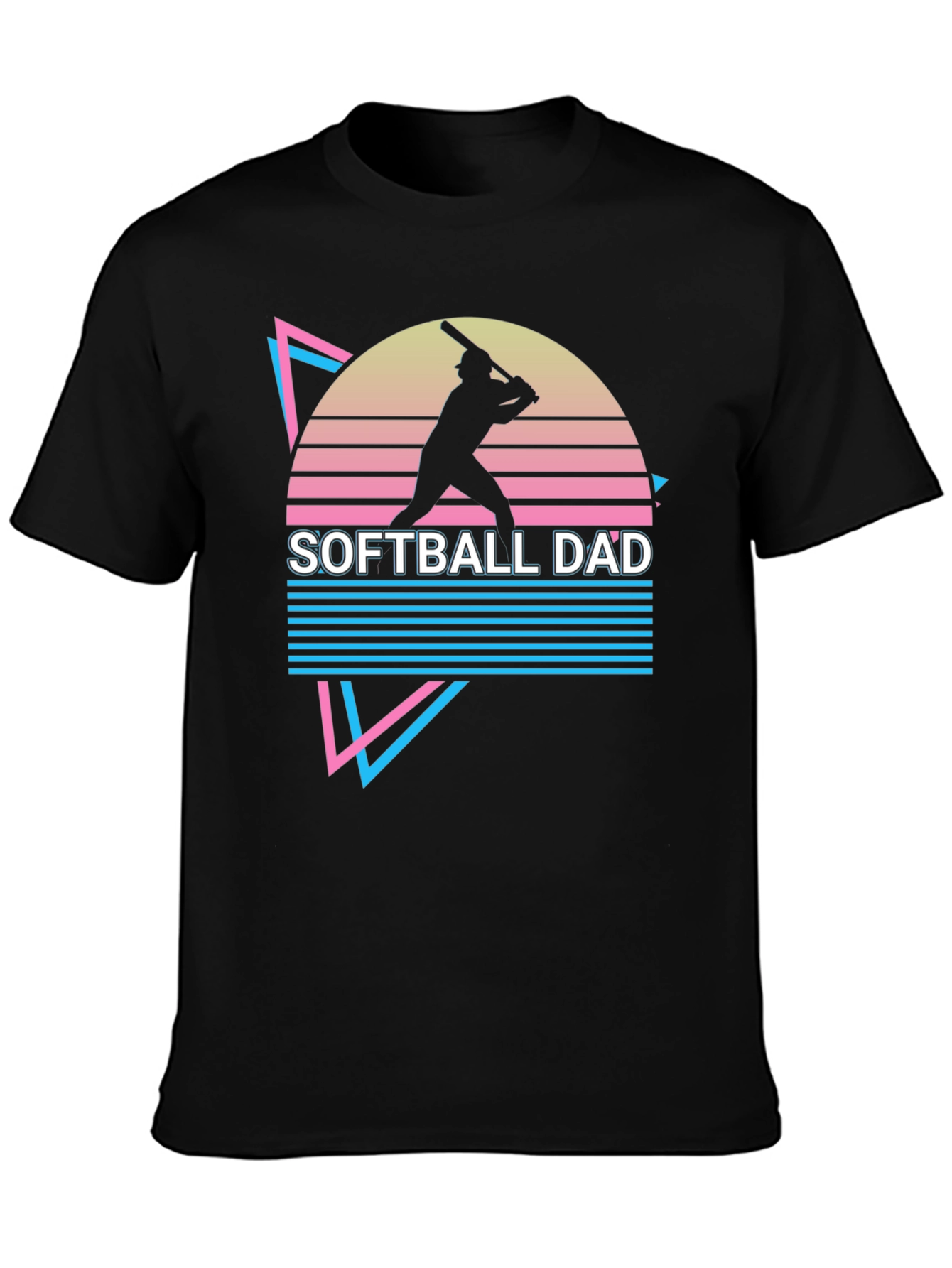 Softball Dad Retro Graphic T-Shirt