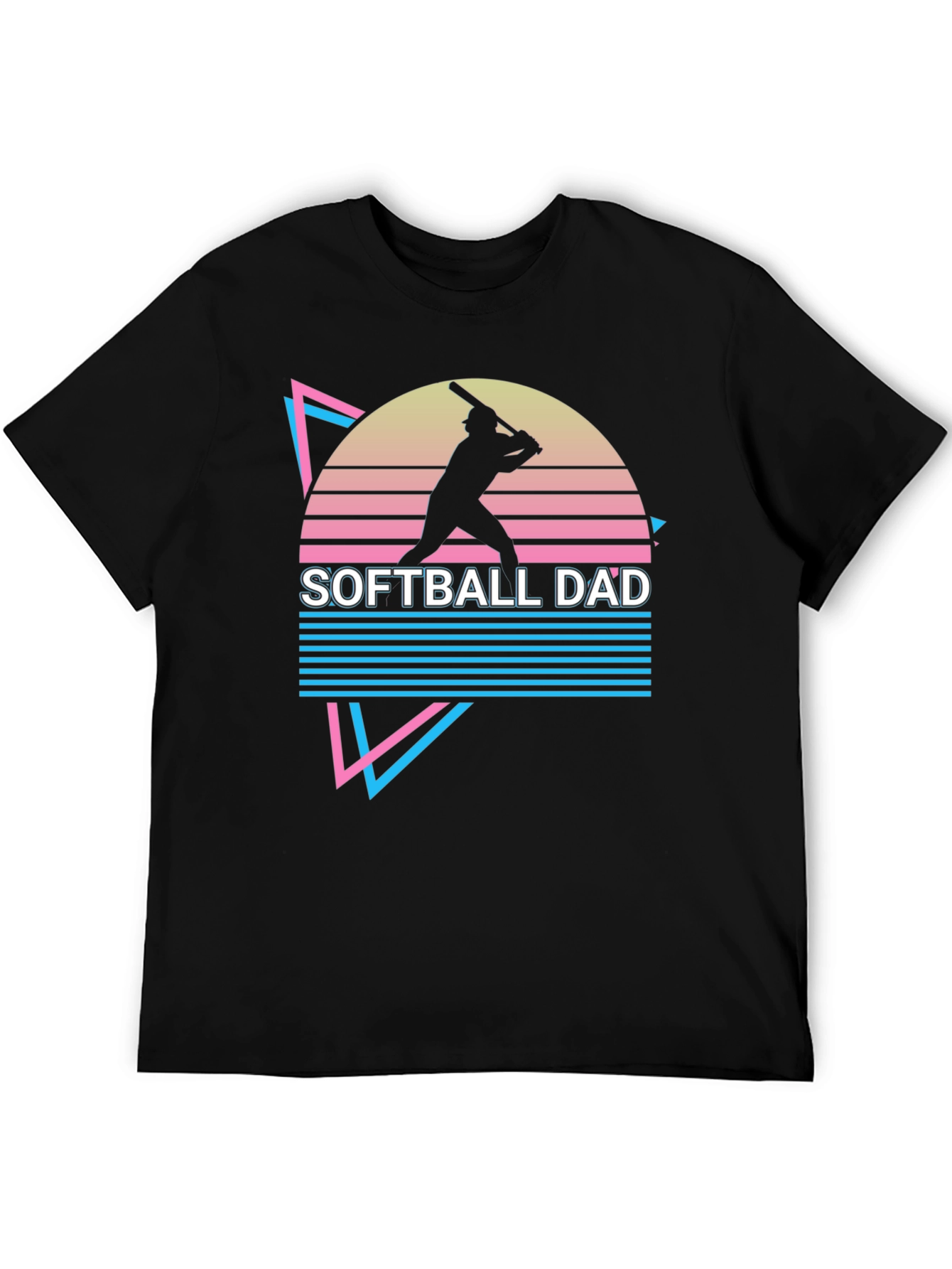 Softball Dad Retro Graphic T-Shirt