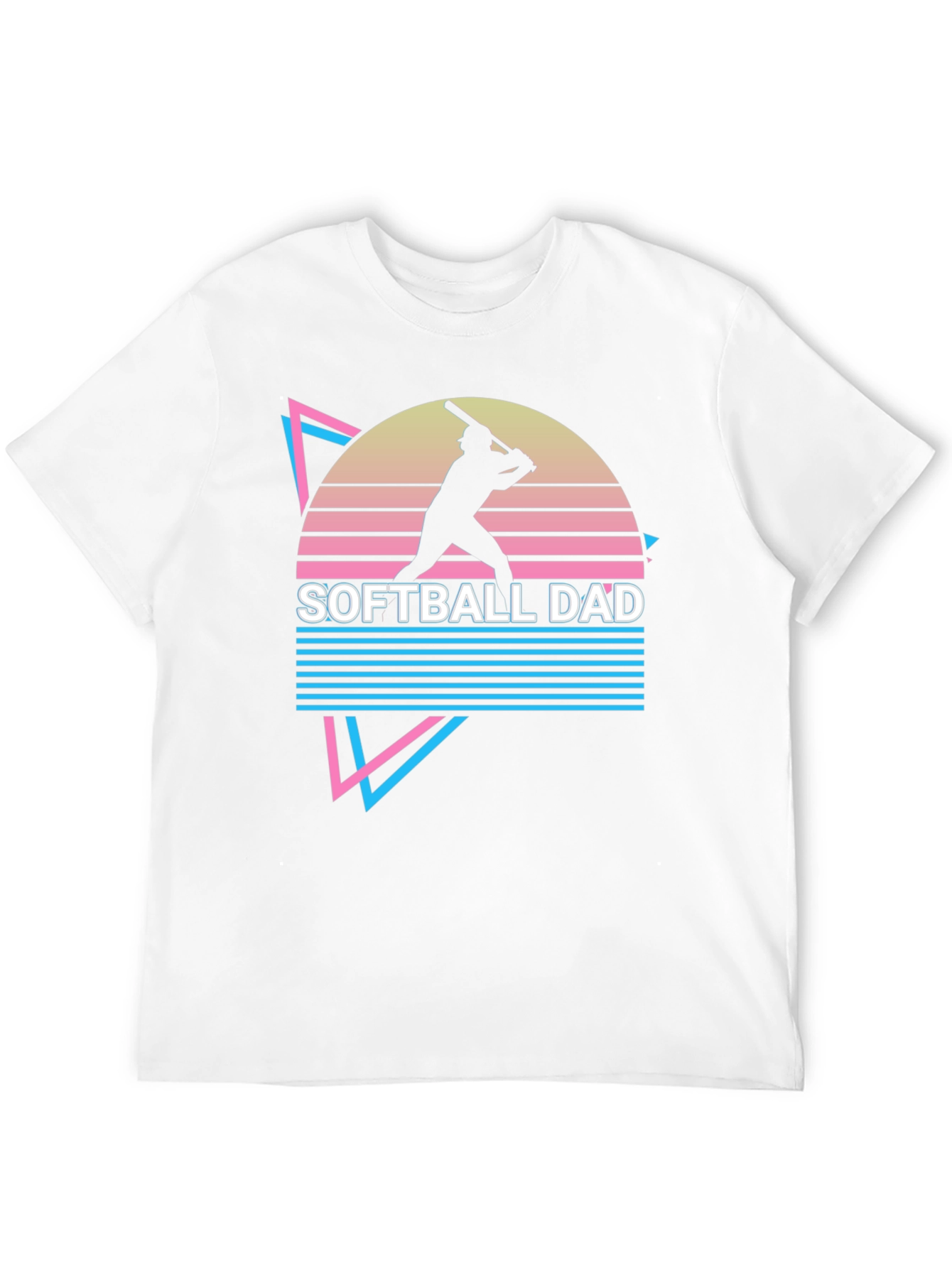 Softball Dad Retro Graphic T-Shirt