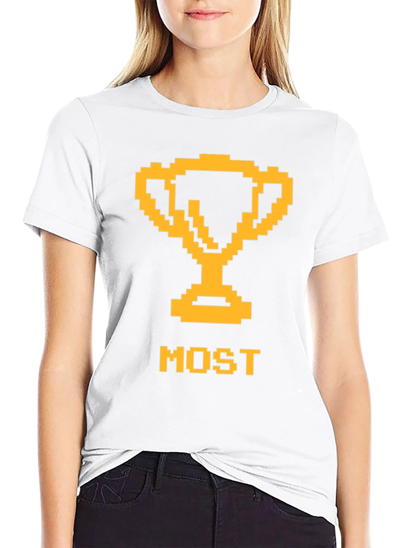 Pixelated Trophy Graphic Tee - Most Design