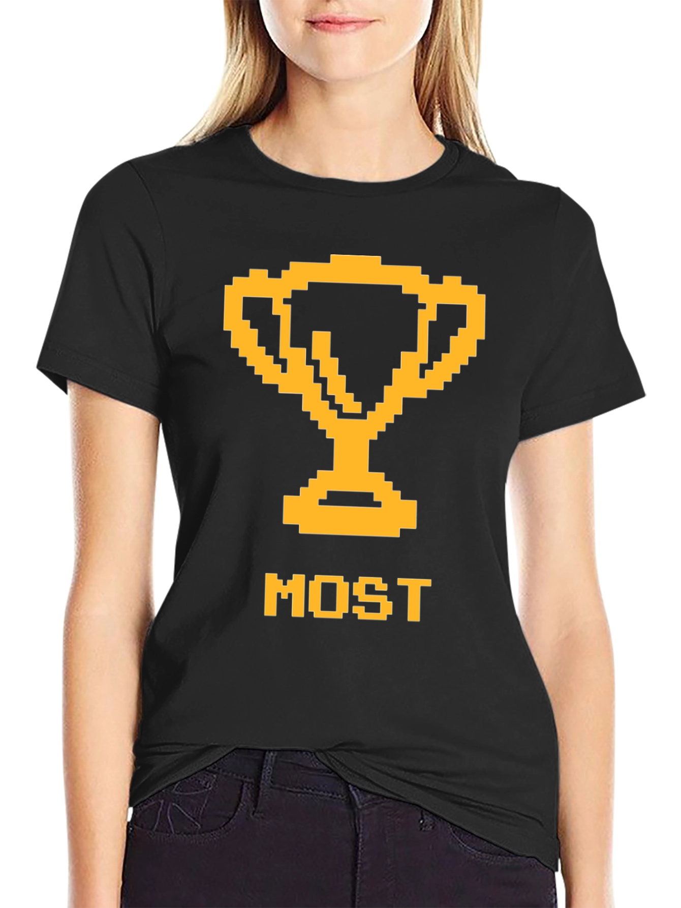 Pixelated Trophy Graphic Tee - Most Design