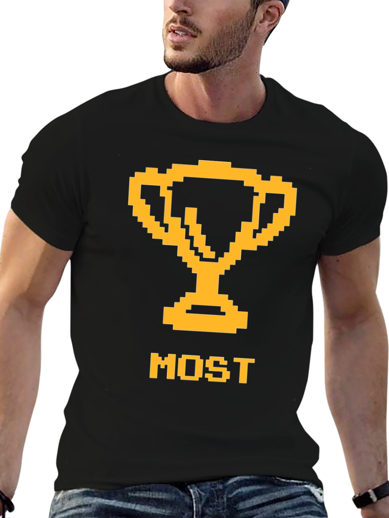 Pixelated Trophy Graphic Tee - Most Design