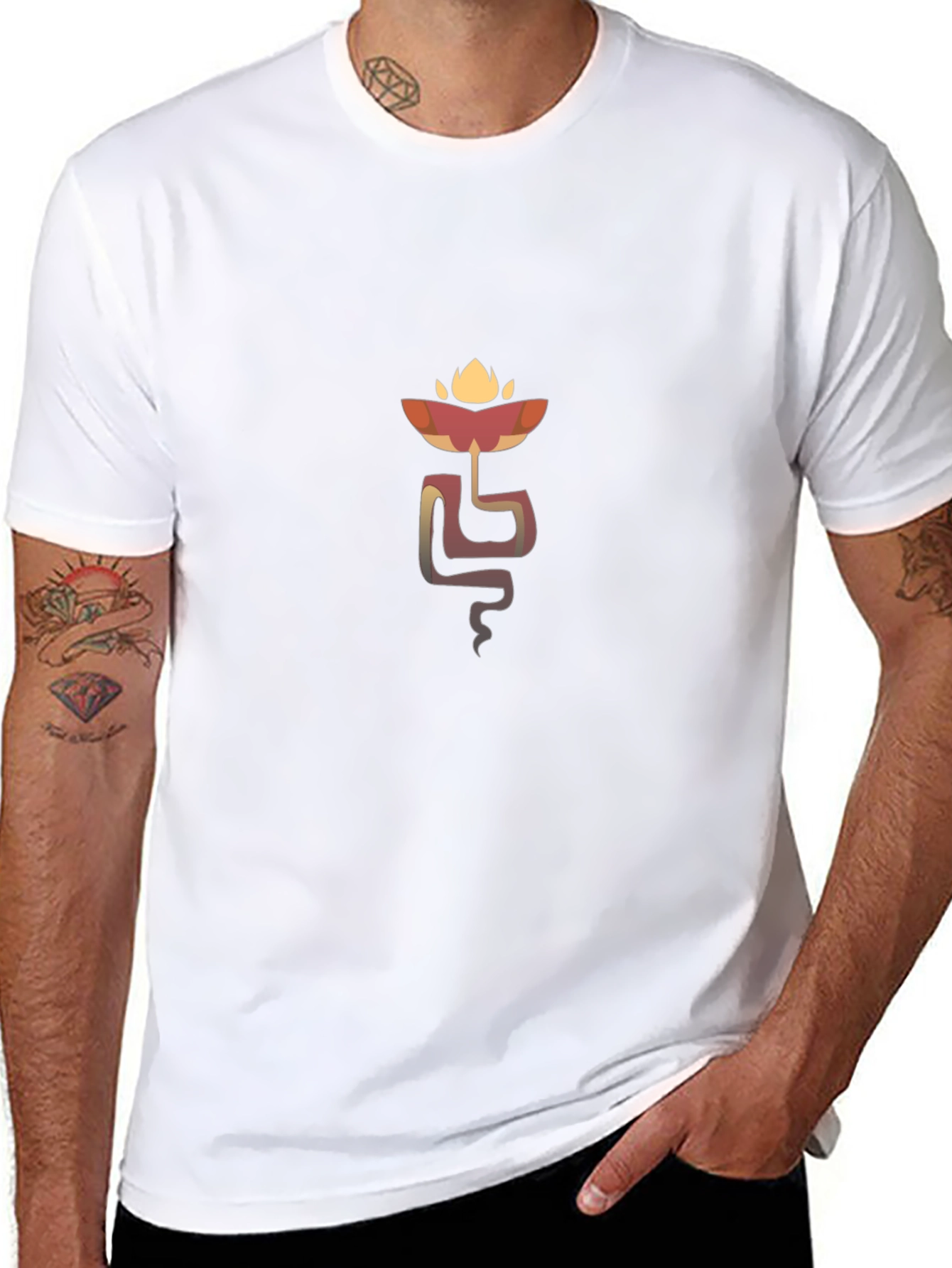 Abstract Serpent Graphic Tee - Modern Streetwear