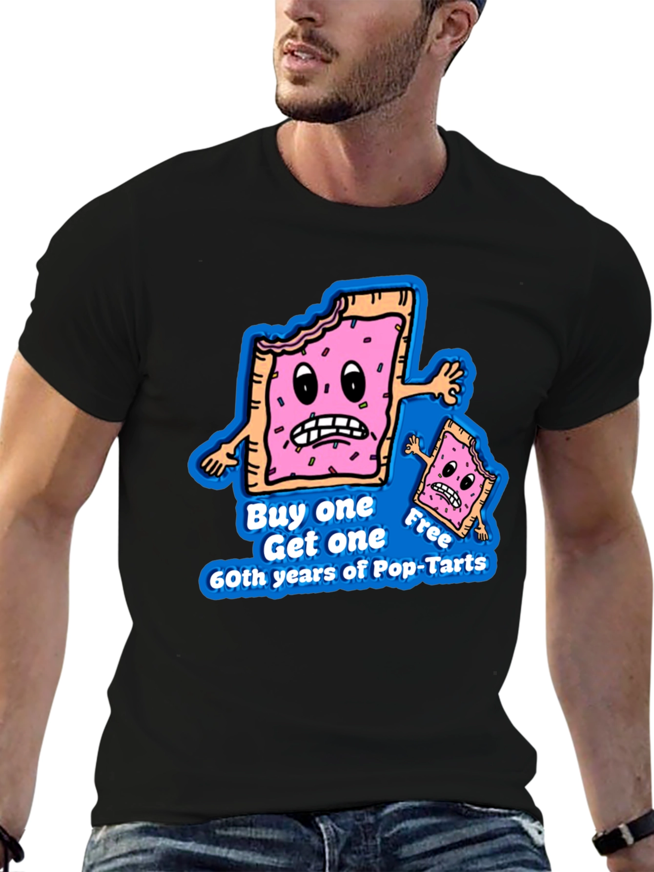 Pop-Tarts 60th Anniversary Black T-Shirt