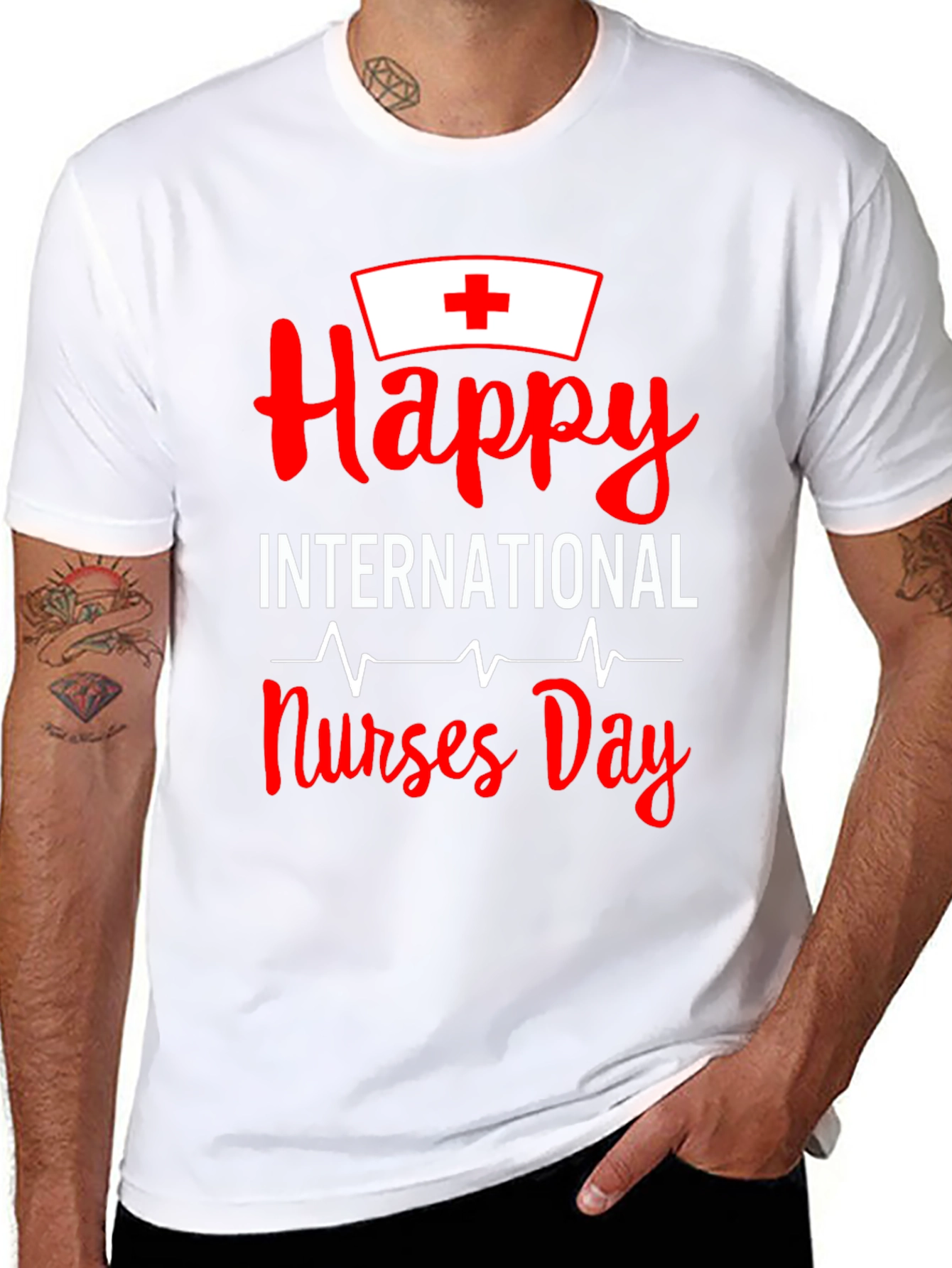 Happy International Nurses Day Black T-Shirt