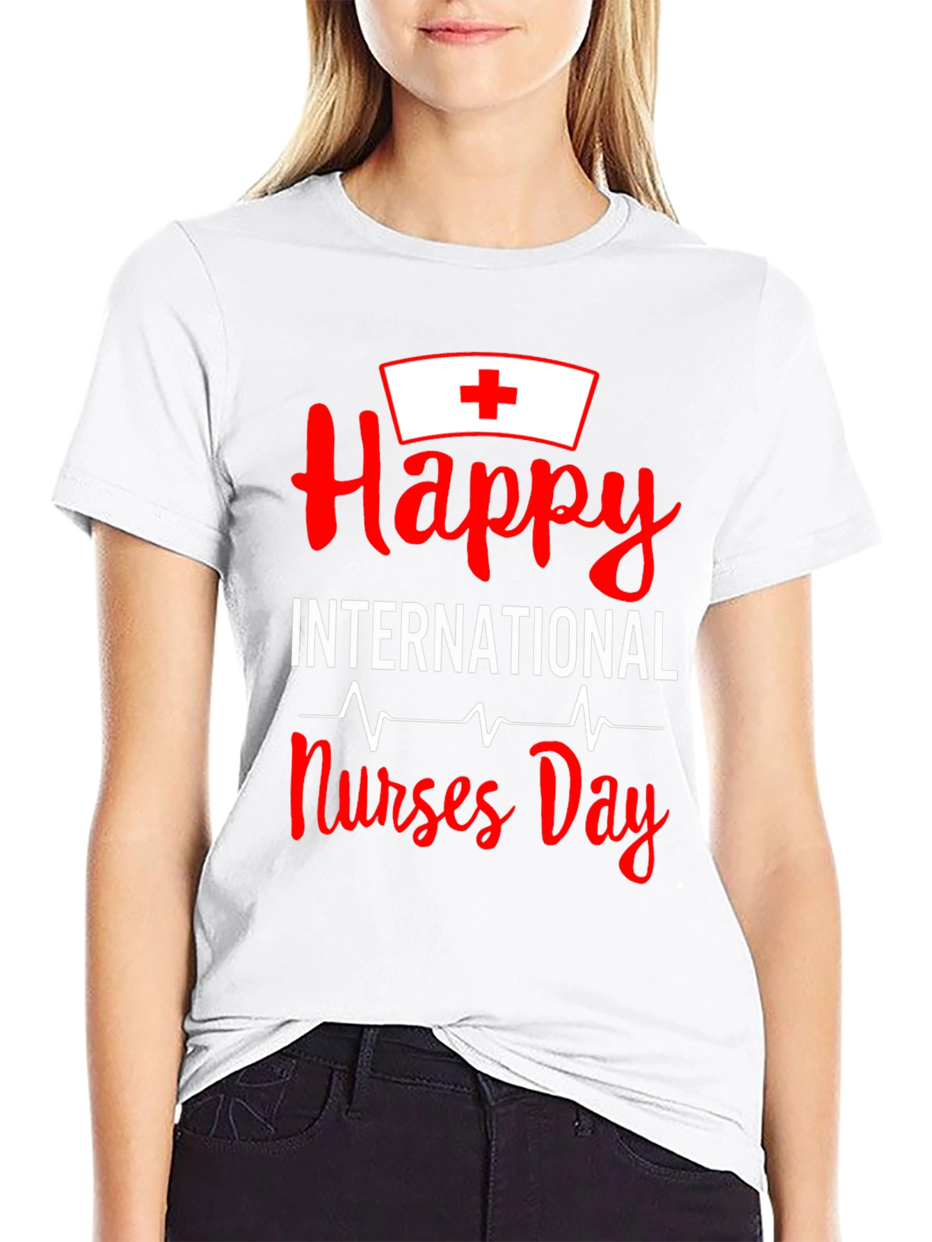 Happy International Nurses Day Black T-Shirt