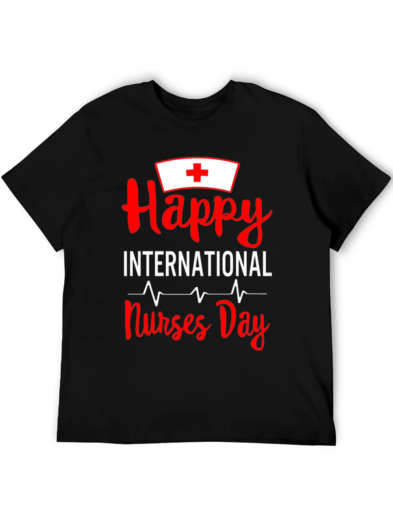 Happy International Nurses Day Black T-Shirt