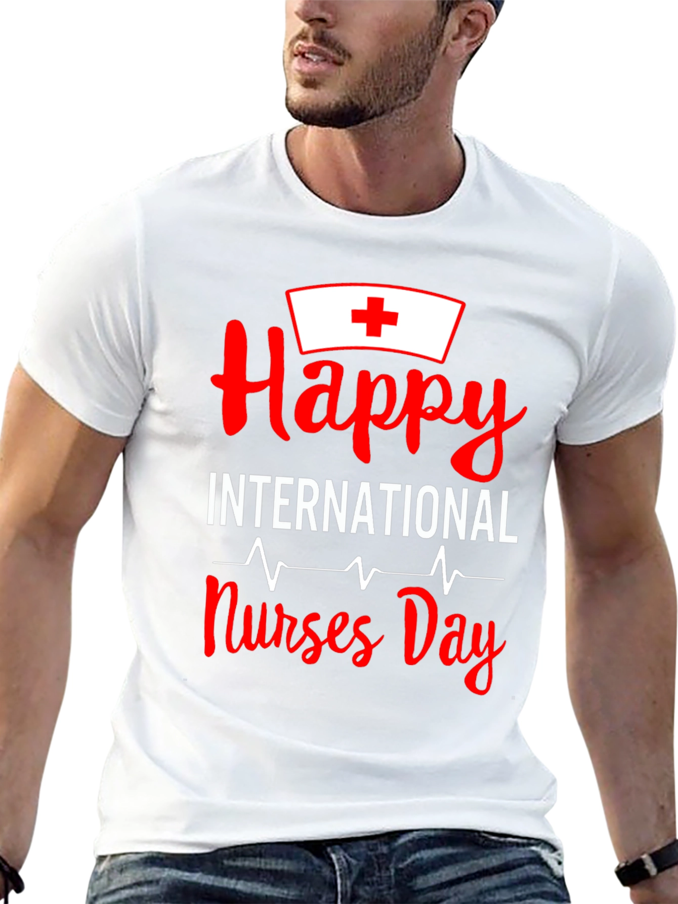 Happy International Nurses Day Black T-Shirt