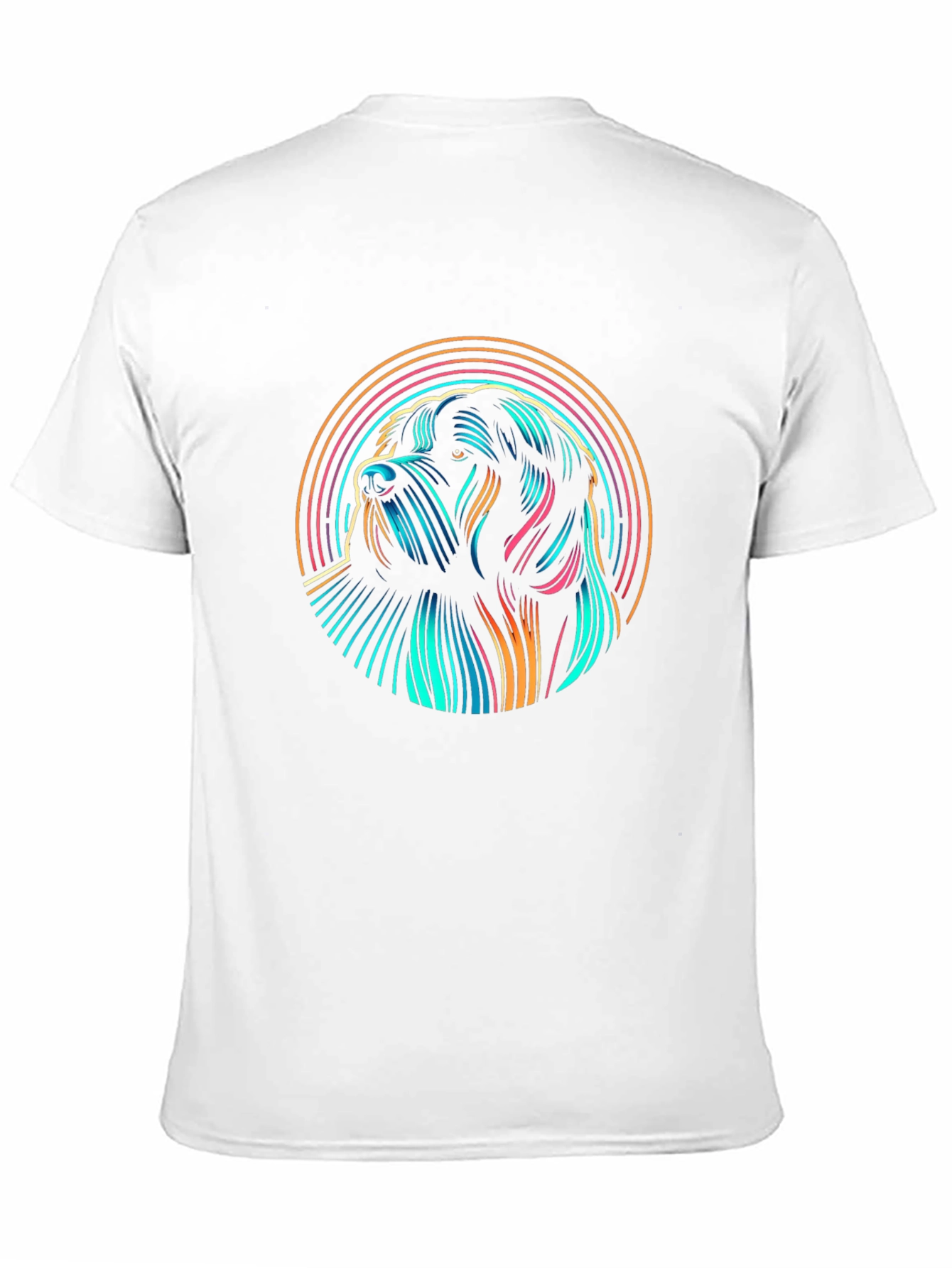 Neon Dog Graphic Black T-Shirt