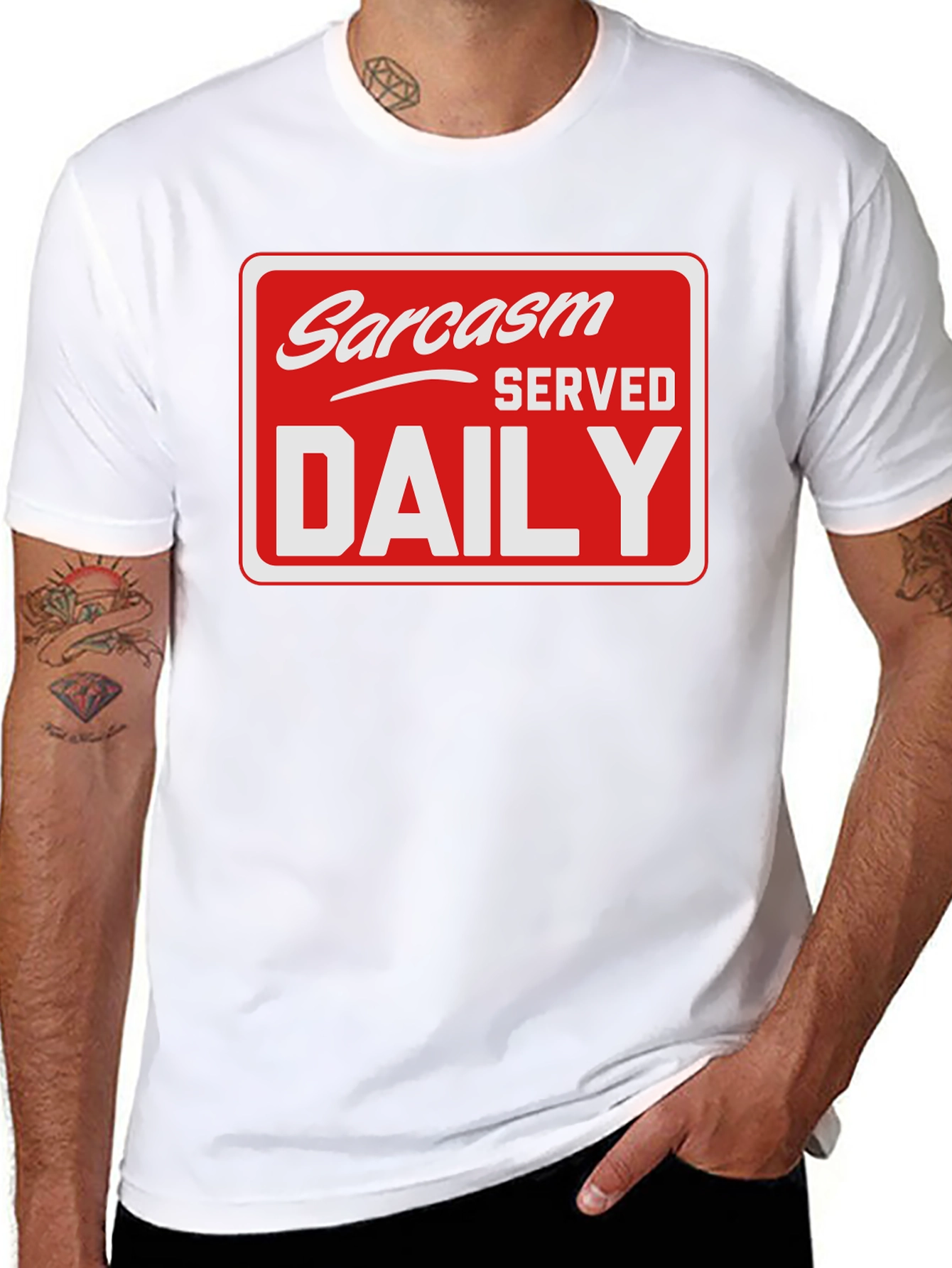 Sarcasm Served Daily T-Shirt - Funny Graphic Tee