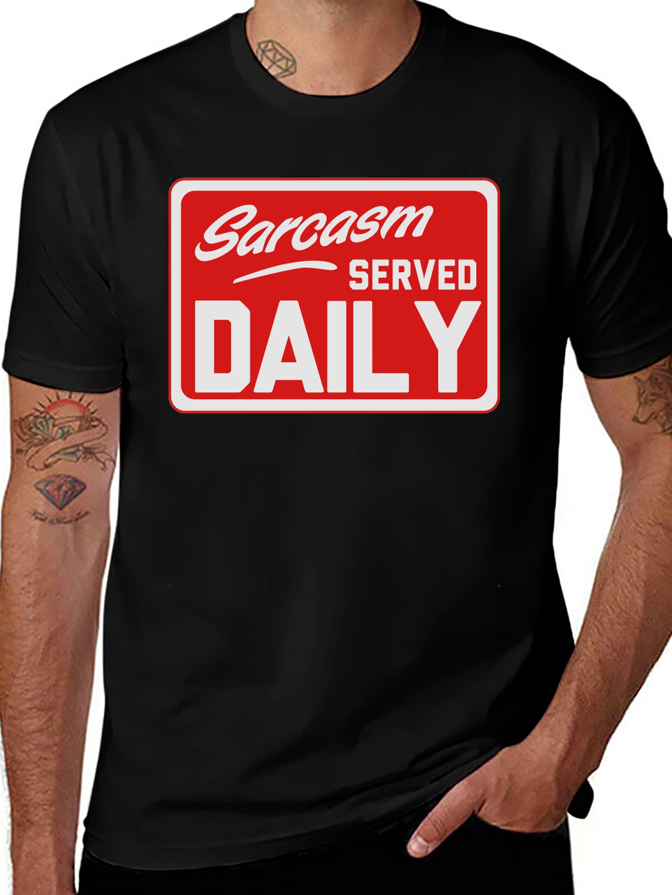Sarcasm Served Daily T-Shirt - Funny Graphic Tee