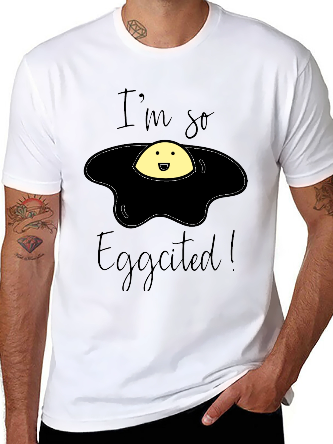 Eggcited Funny T-Shirt