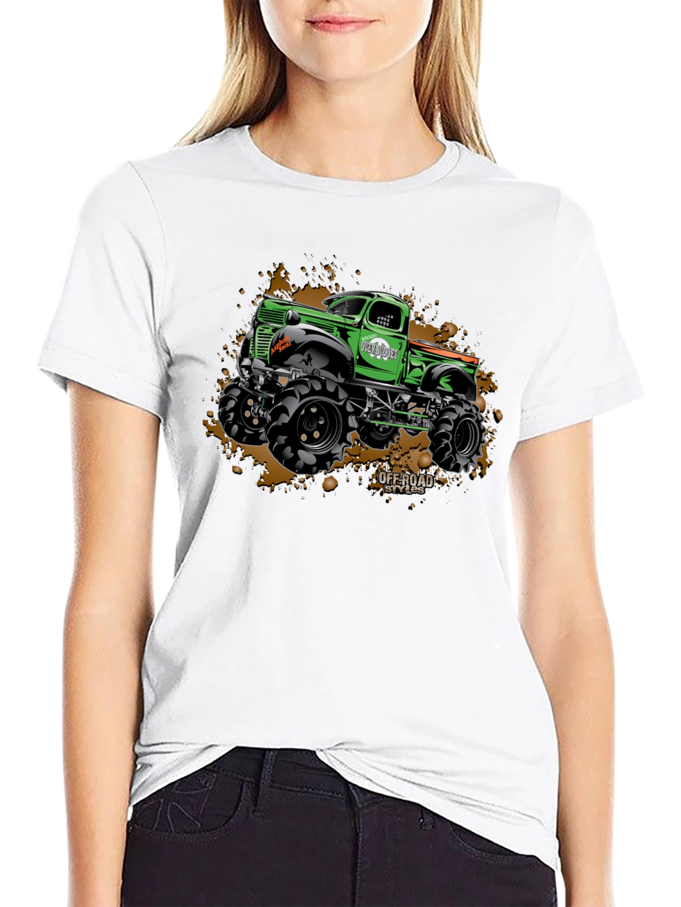Off Road Monster Truck Graphic Tee - Black