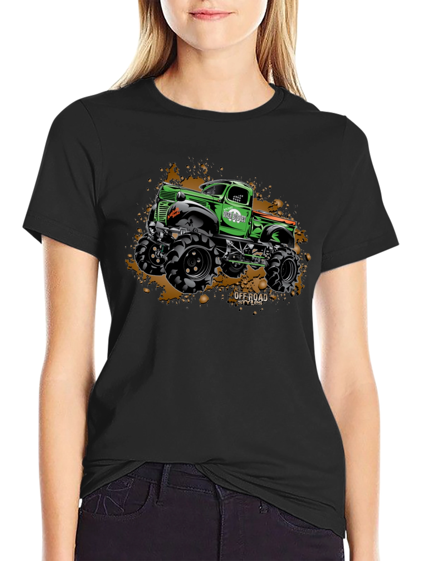 Off Road Monster Truck Graphic Tee - Black