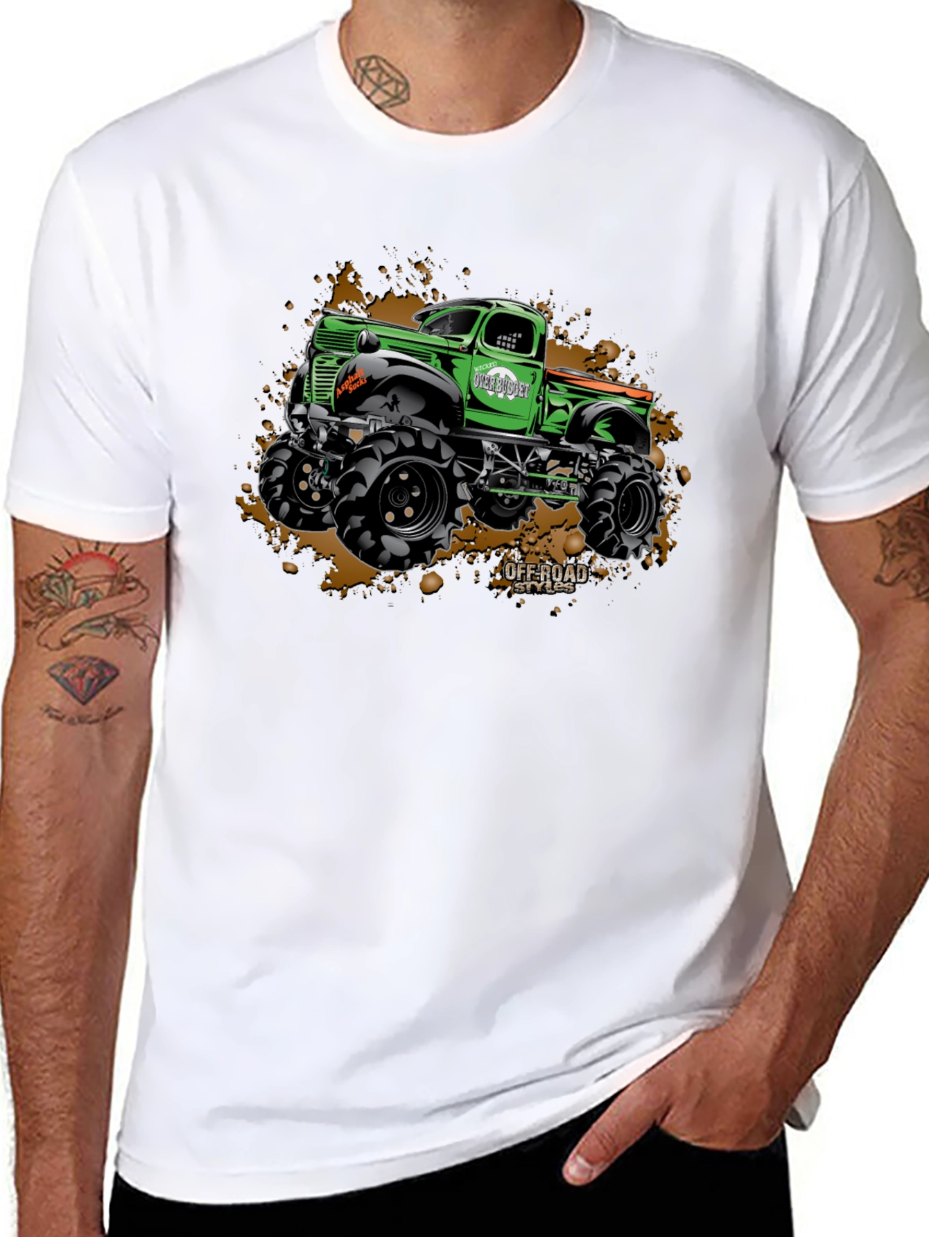 Off Road Monster Truck Graphic Tee - Black