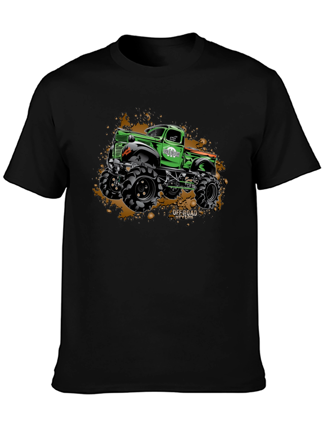 Off Road Monster Truck Graphic Tee - Black