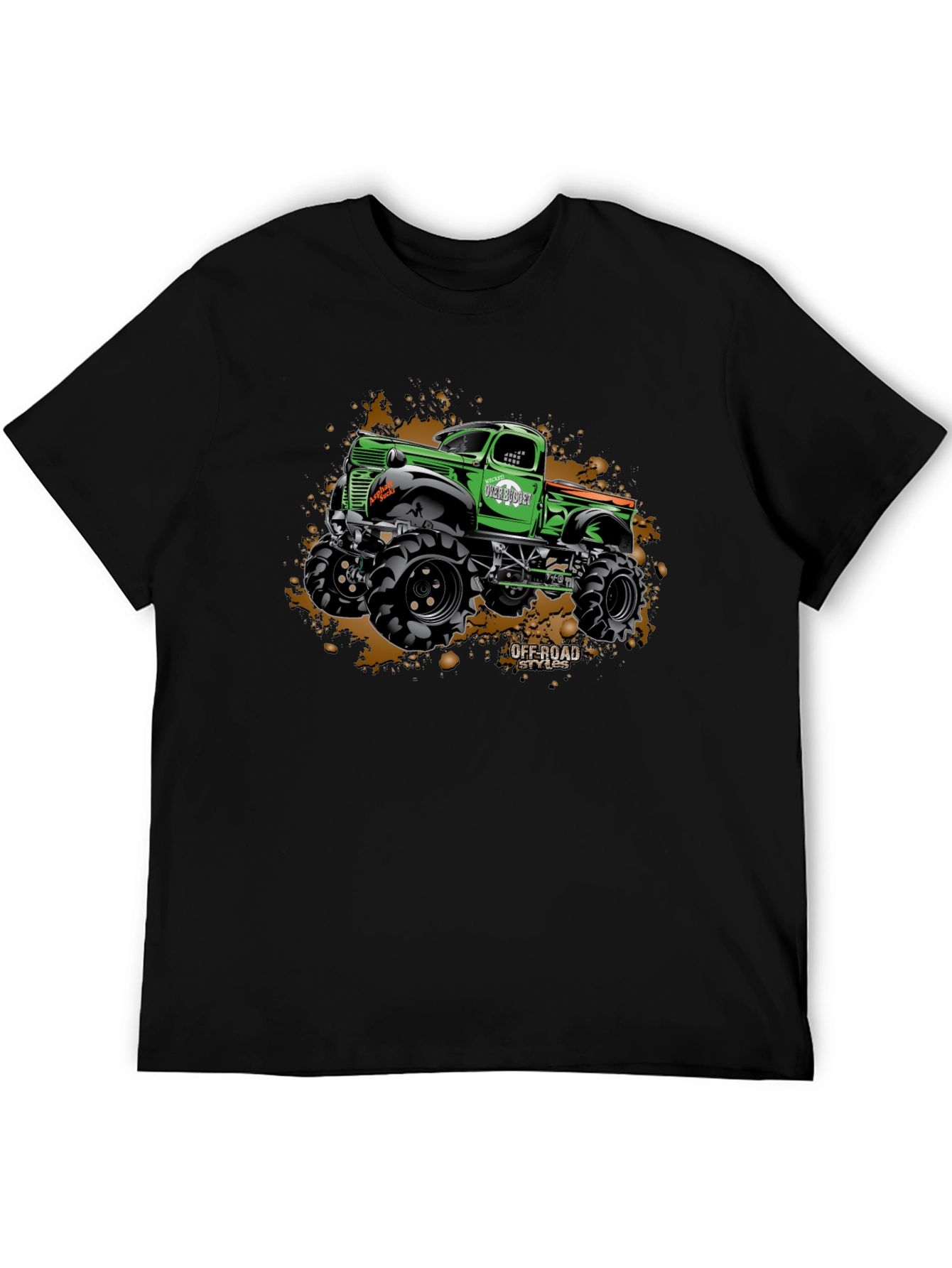 Off Road Monster Truck Graphic Tee - Black