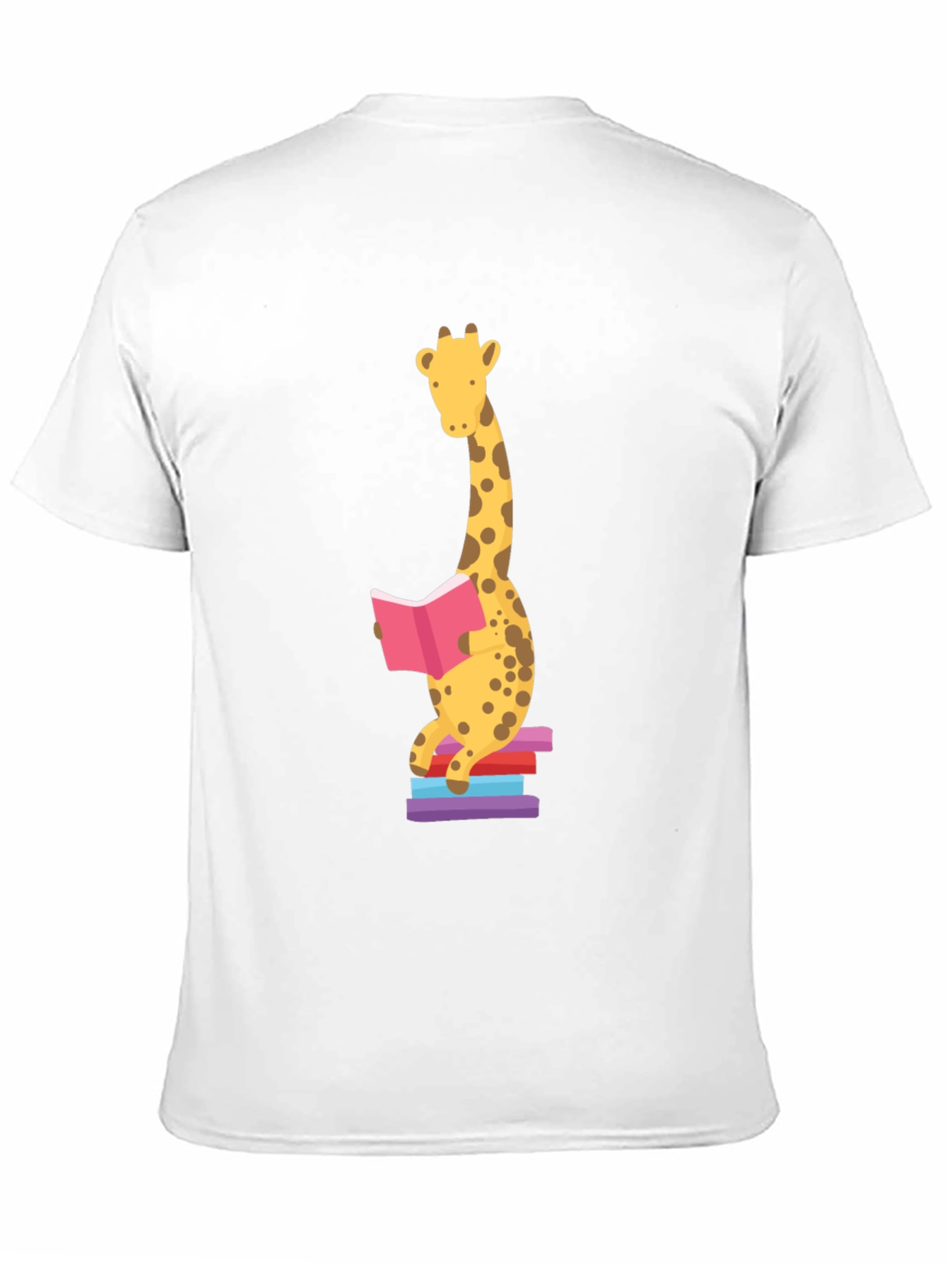 Reading Giraffe Graphic Tee - Soft Cotton Blend