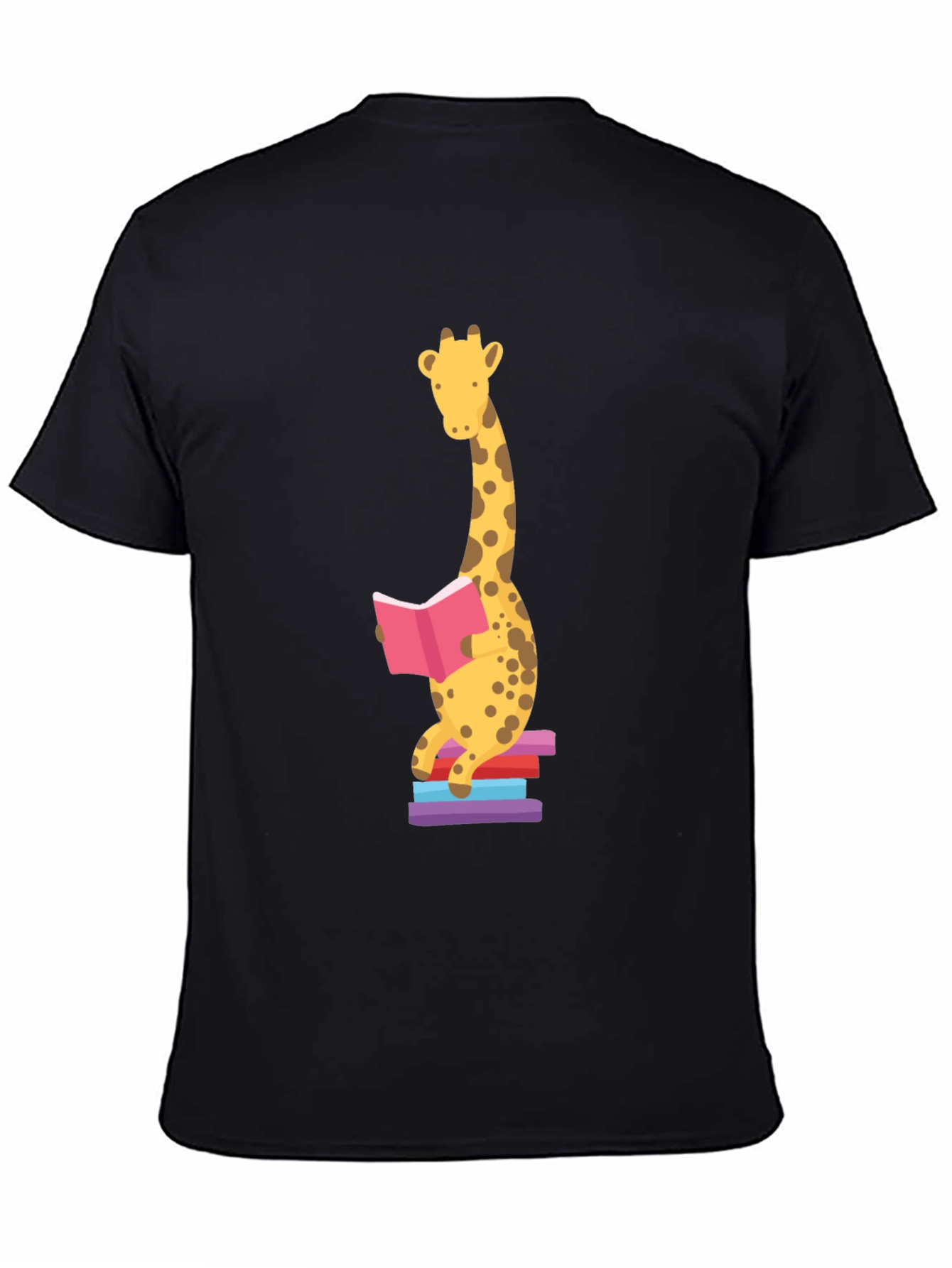 Reading Giraffe Graphic Tee - Soft Cotton Blend