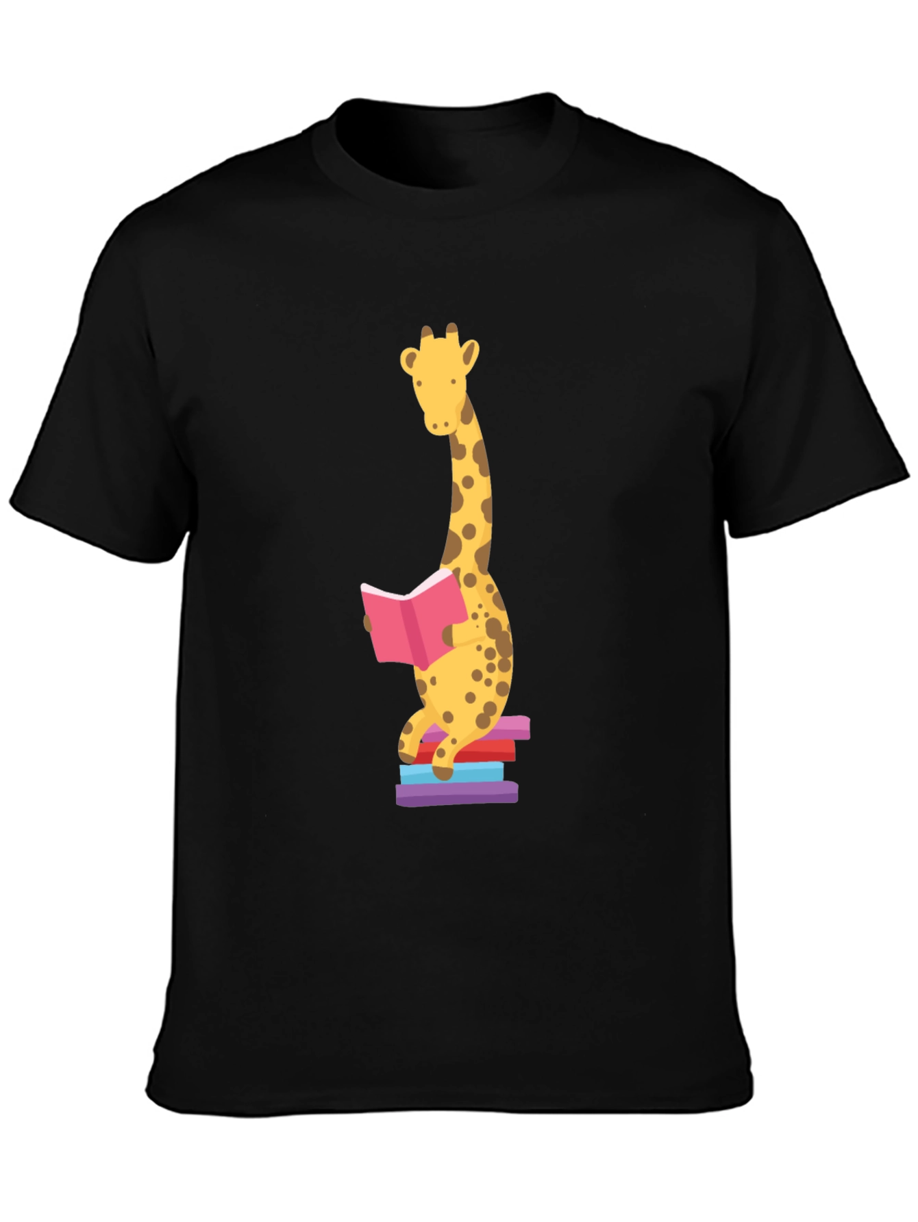 Reading Giraffe Graphic Tee - Soft Cotton Blend