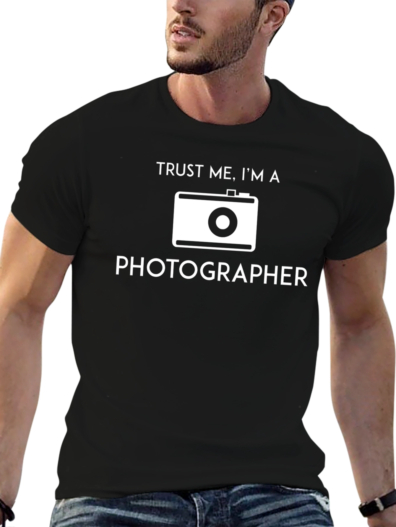 Trust Me Photographer Graphic Tee - Black
