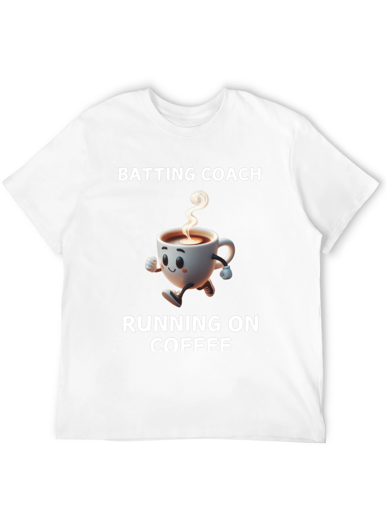 Batting Coach Running on Coffee T-Shirt