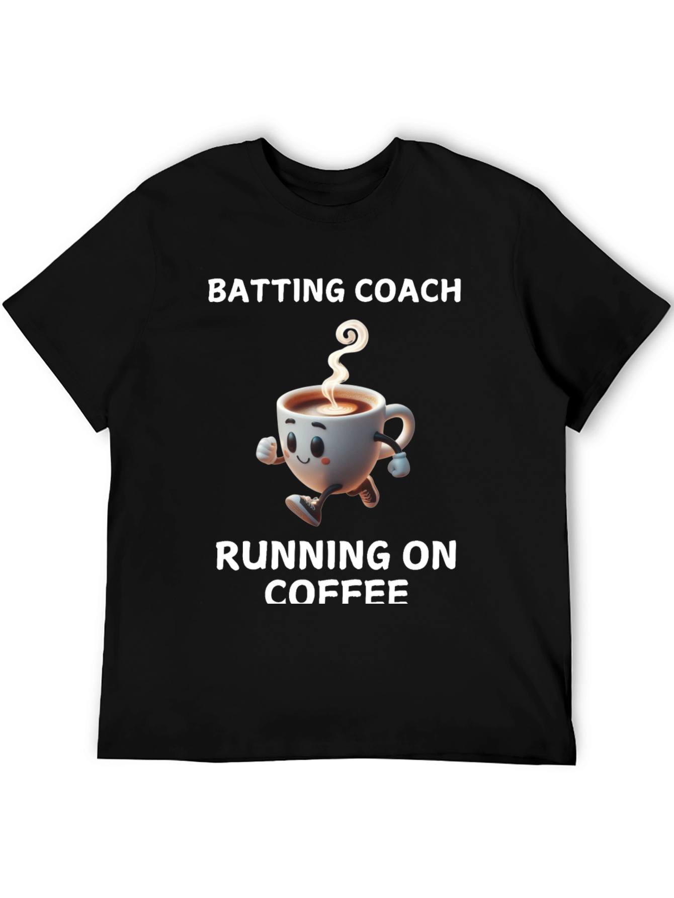 Batting Coach Running on Coffee T-Shirt