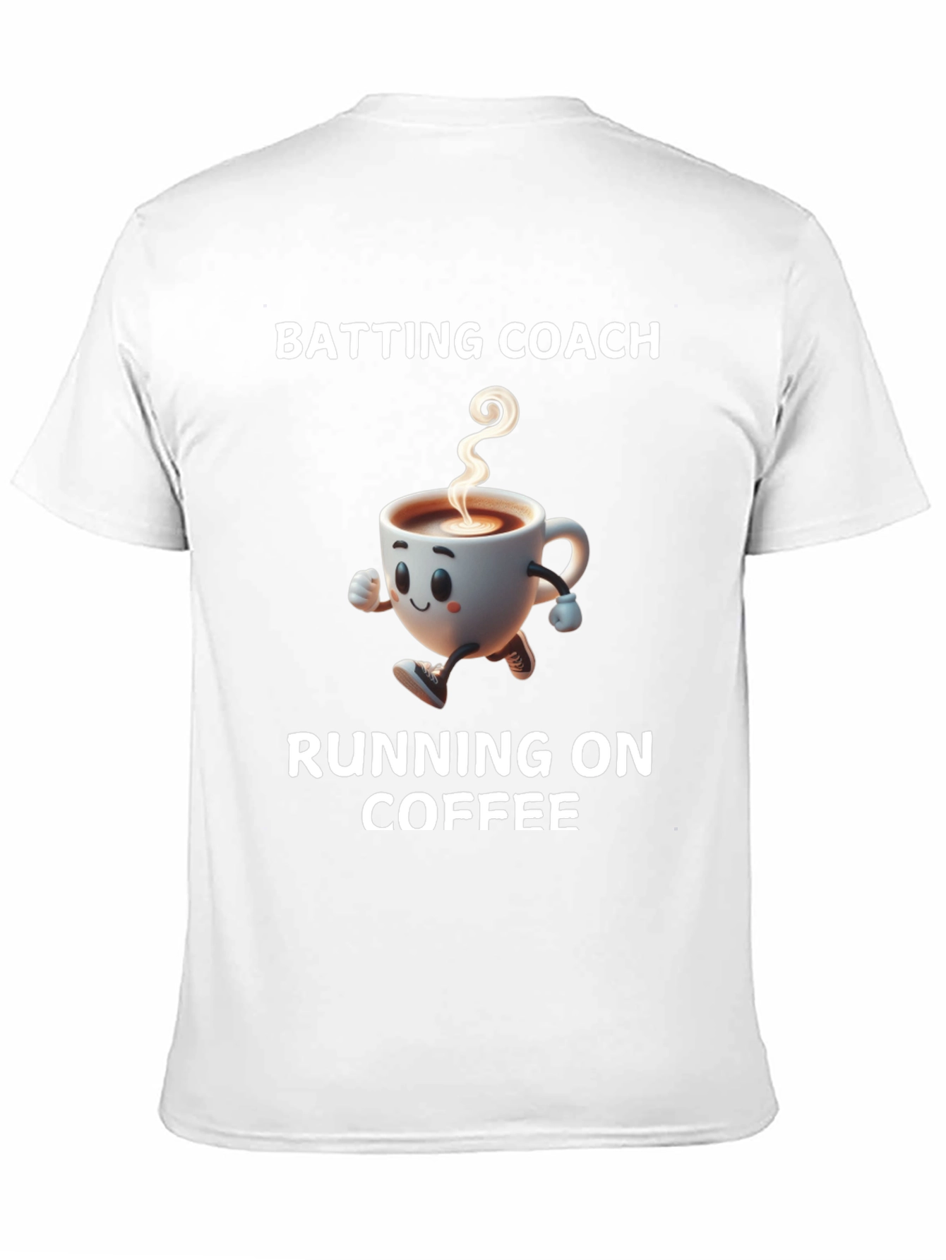Batting Coach Running on Coffee T-Shirt