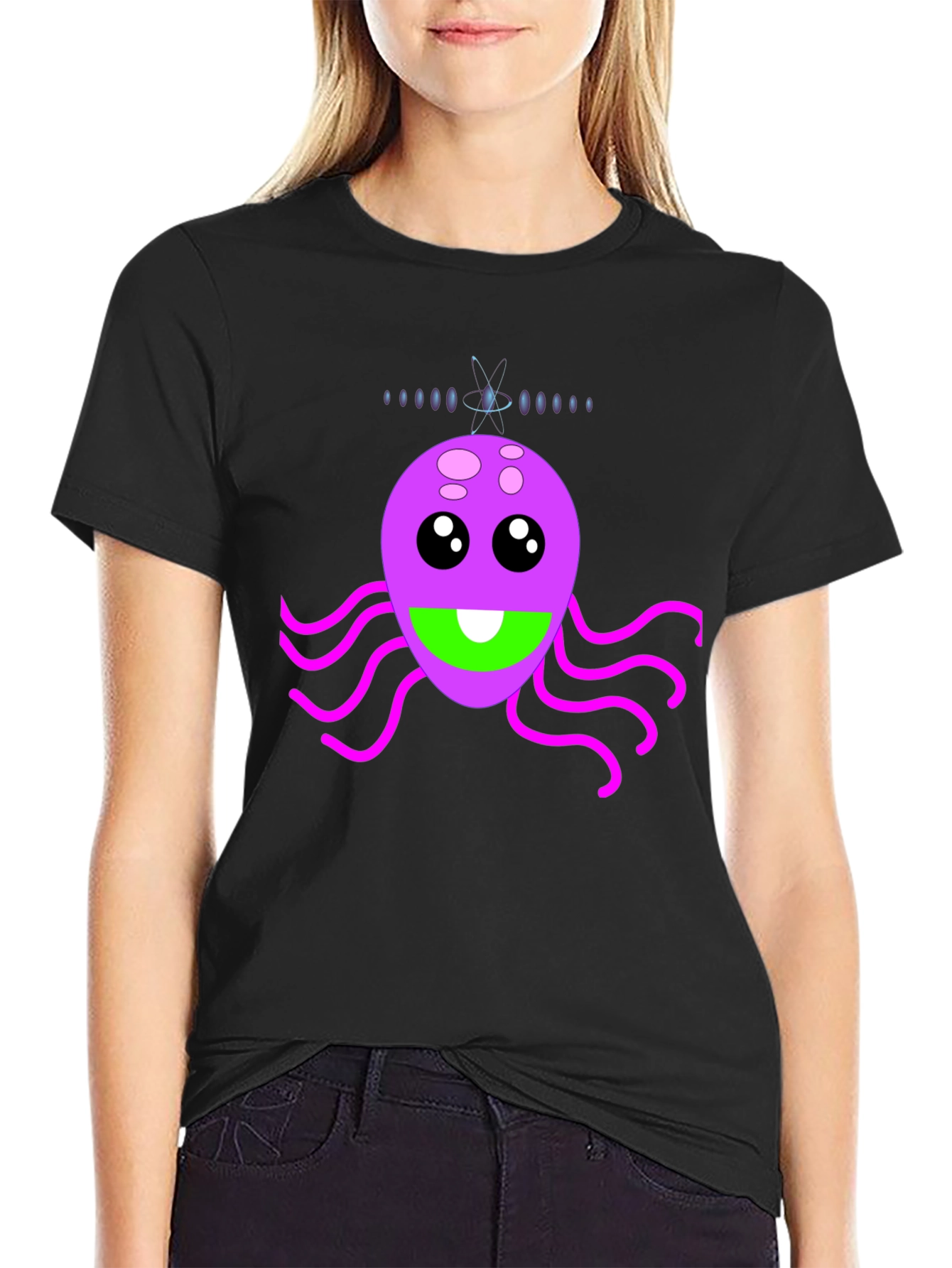 Funky Alien Graphic Tee - Black