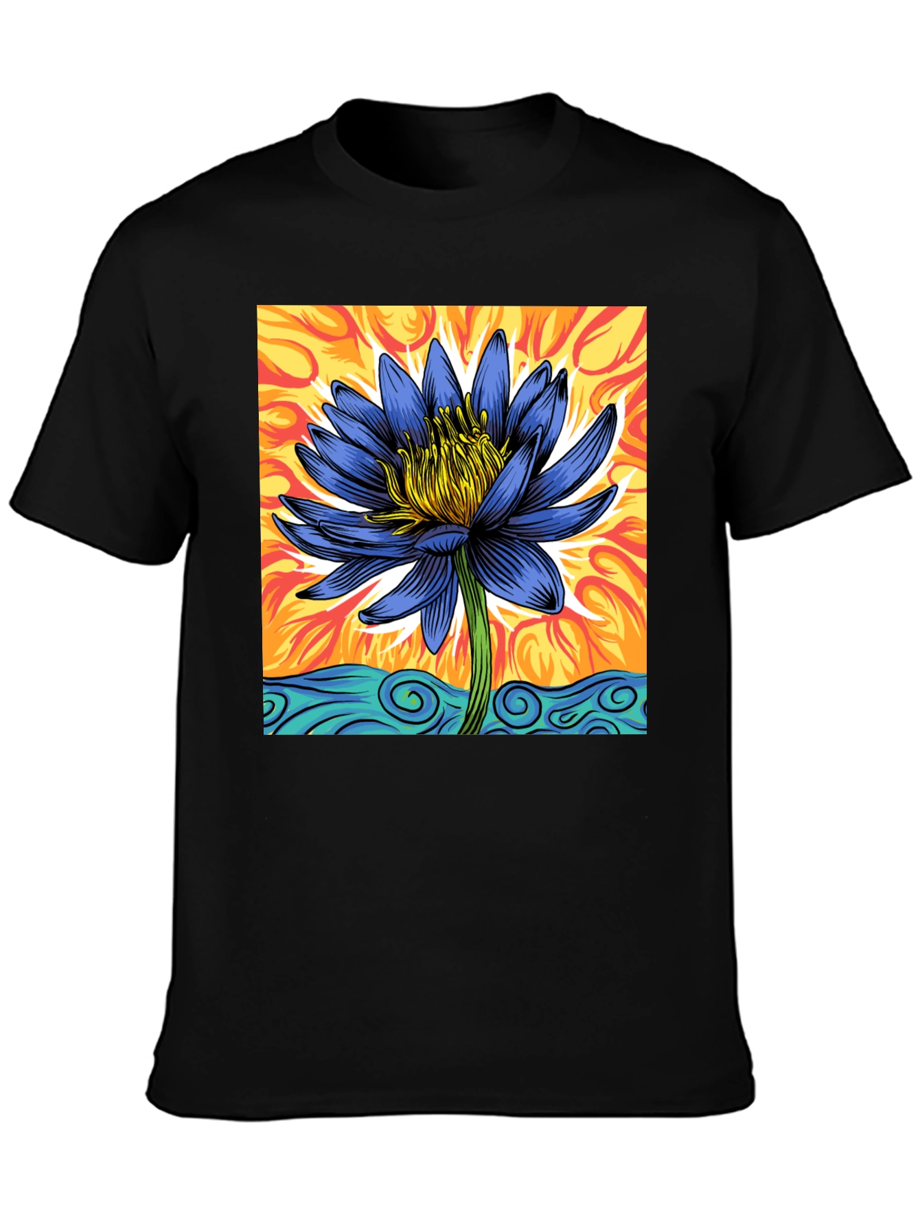 Lotus Blossom Graphic T-Shirt