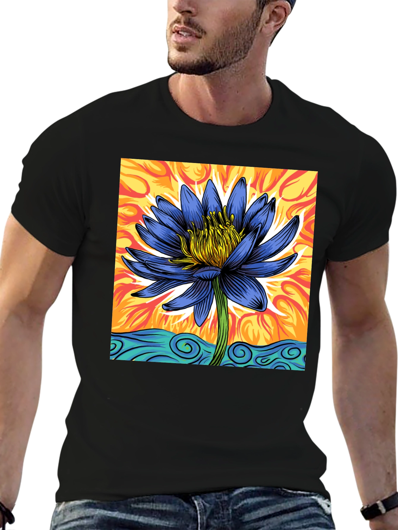 Lotus Blossom Graphic T-Shirt