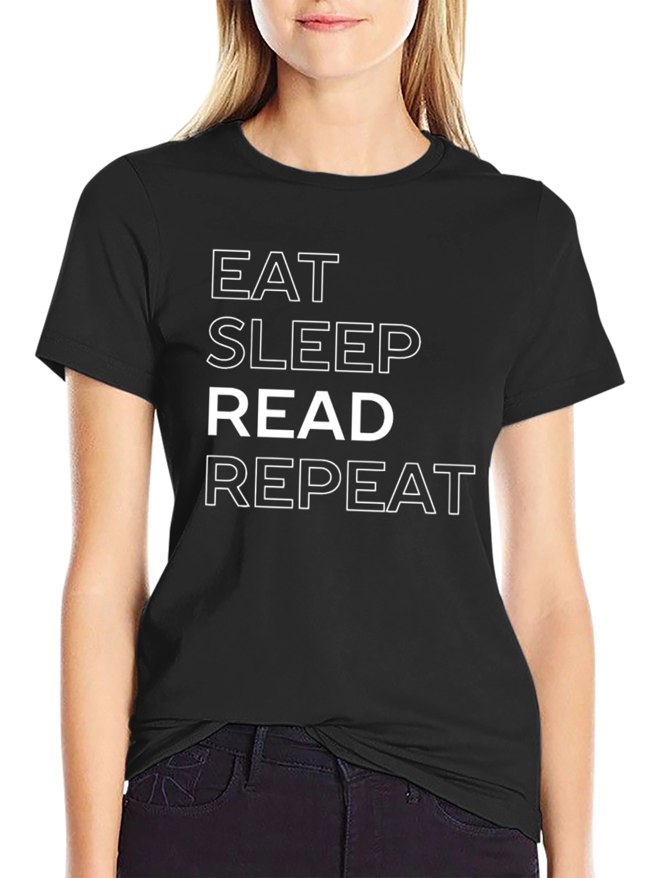 Eat Sleep Read Repeat Graphic Tee