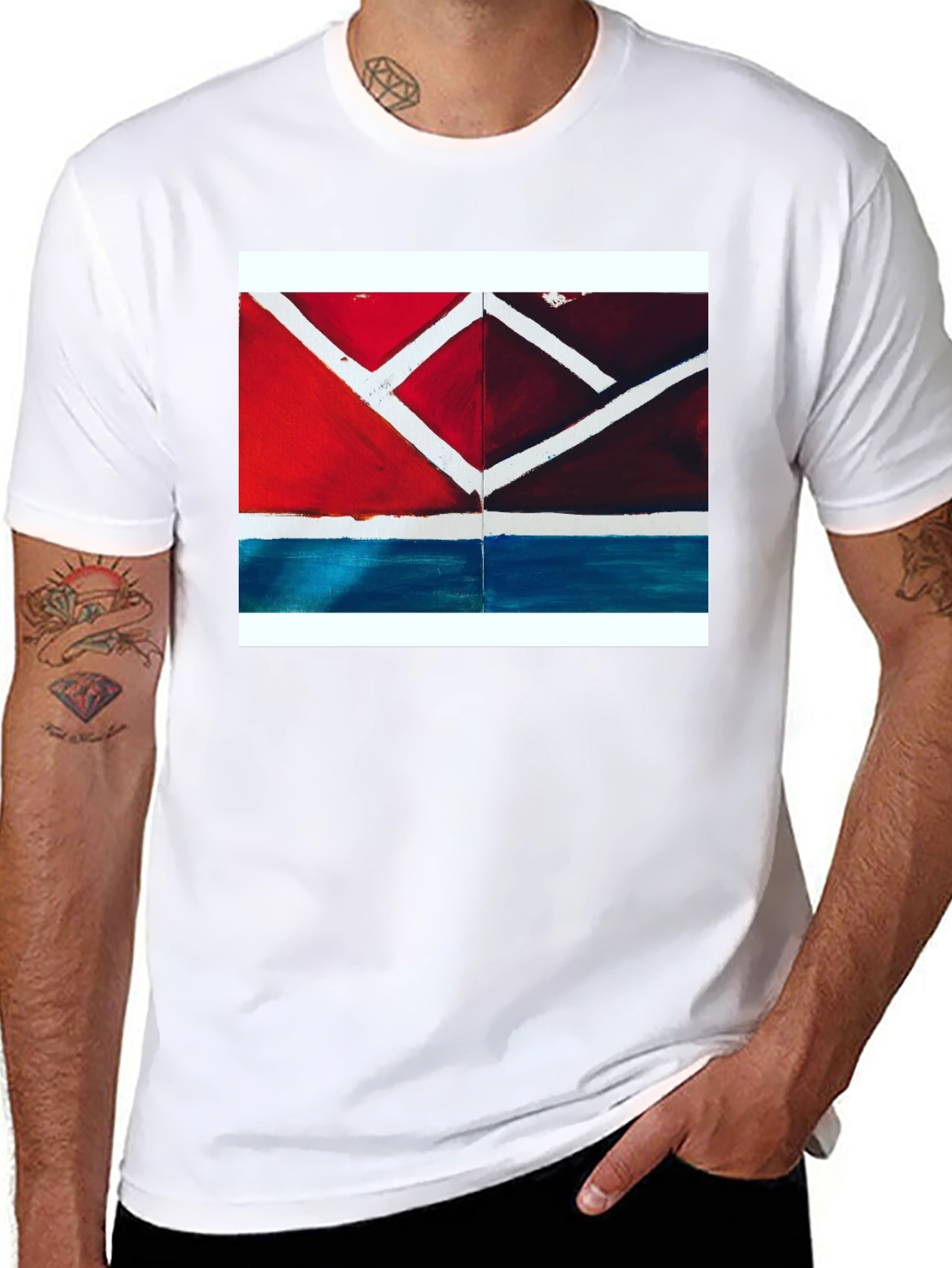 Abstract Geometric T-Shirt - Modern Art Tee