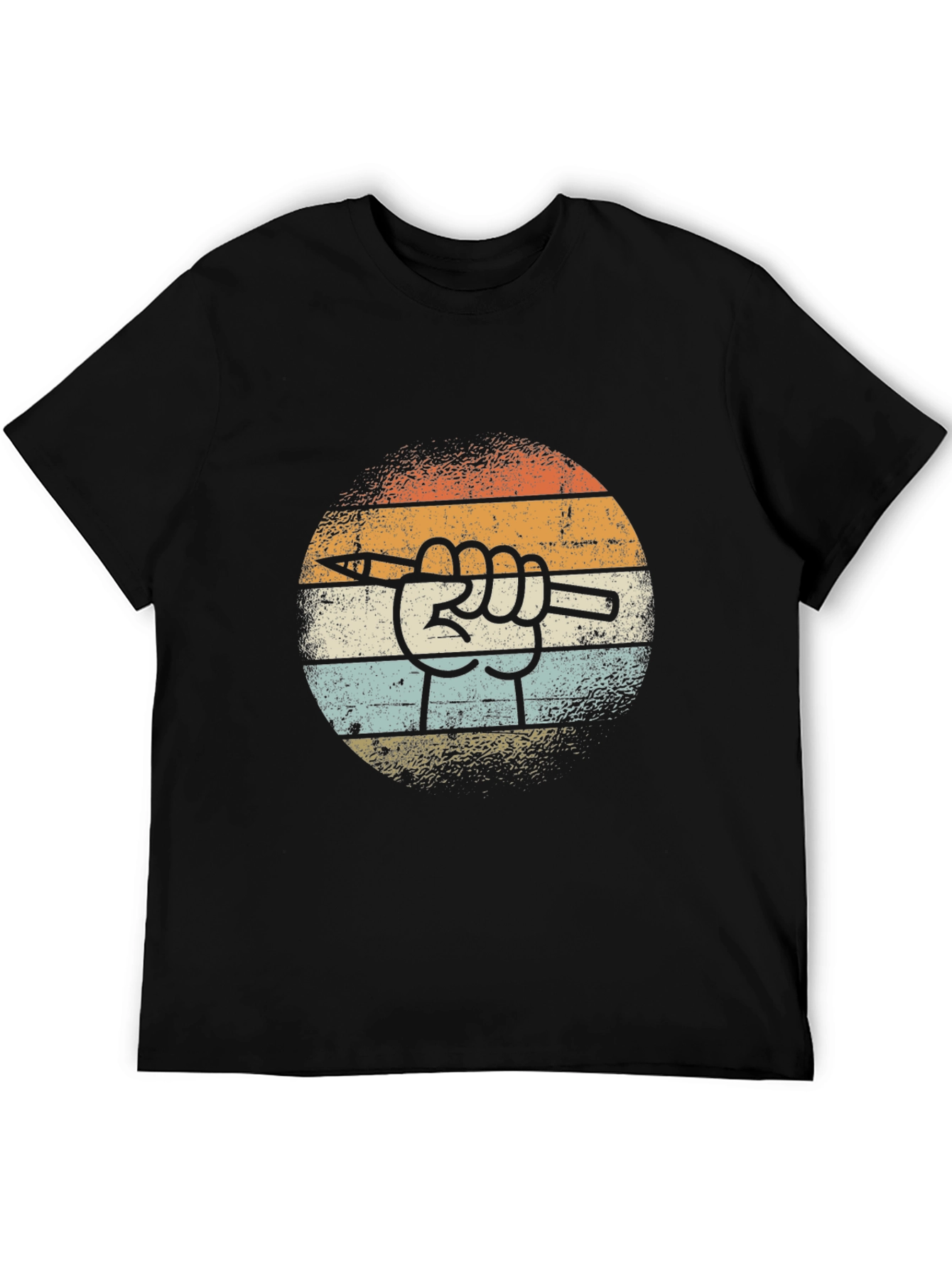 Retro Artist Hand Pencil T-Shirt