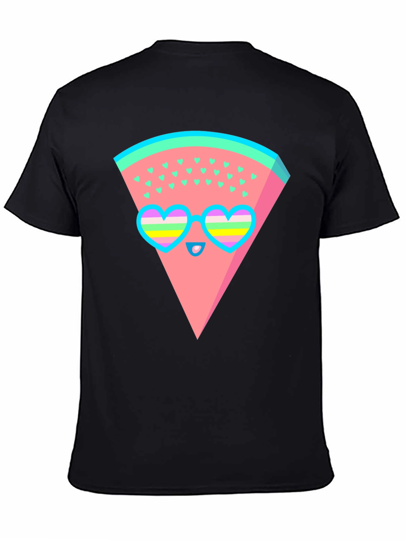 Funky Watermelon Graphic T-Shirt - Black