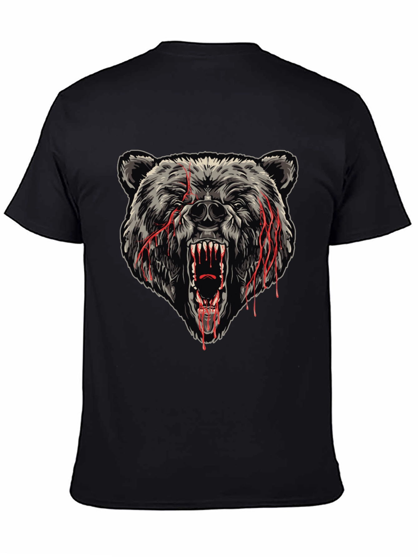 Mens Black Bear Graphic T-Shirt