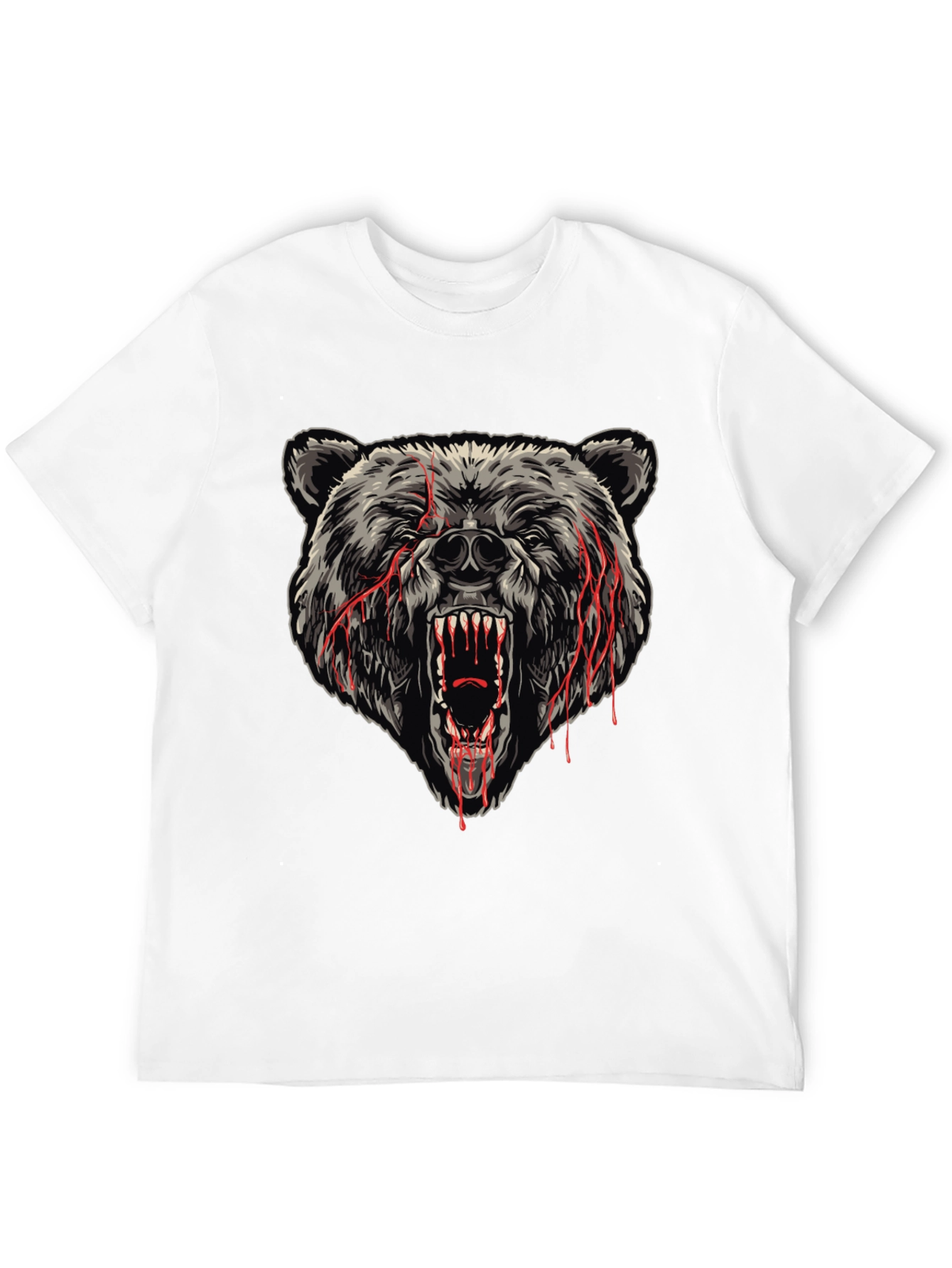 Mens Black Bear Graphic T-Shirt