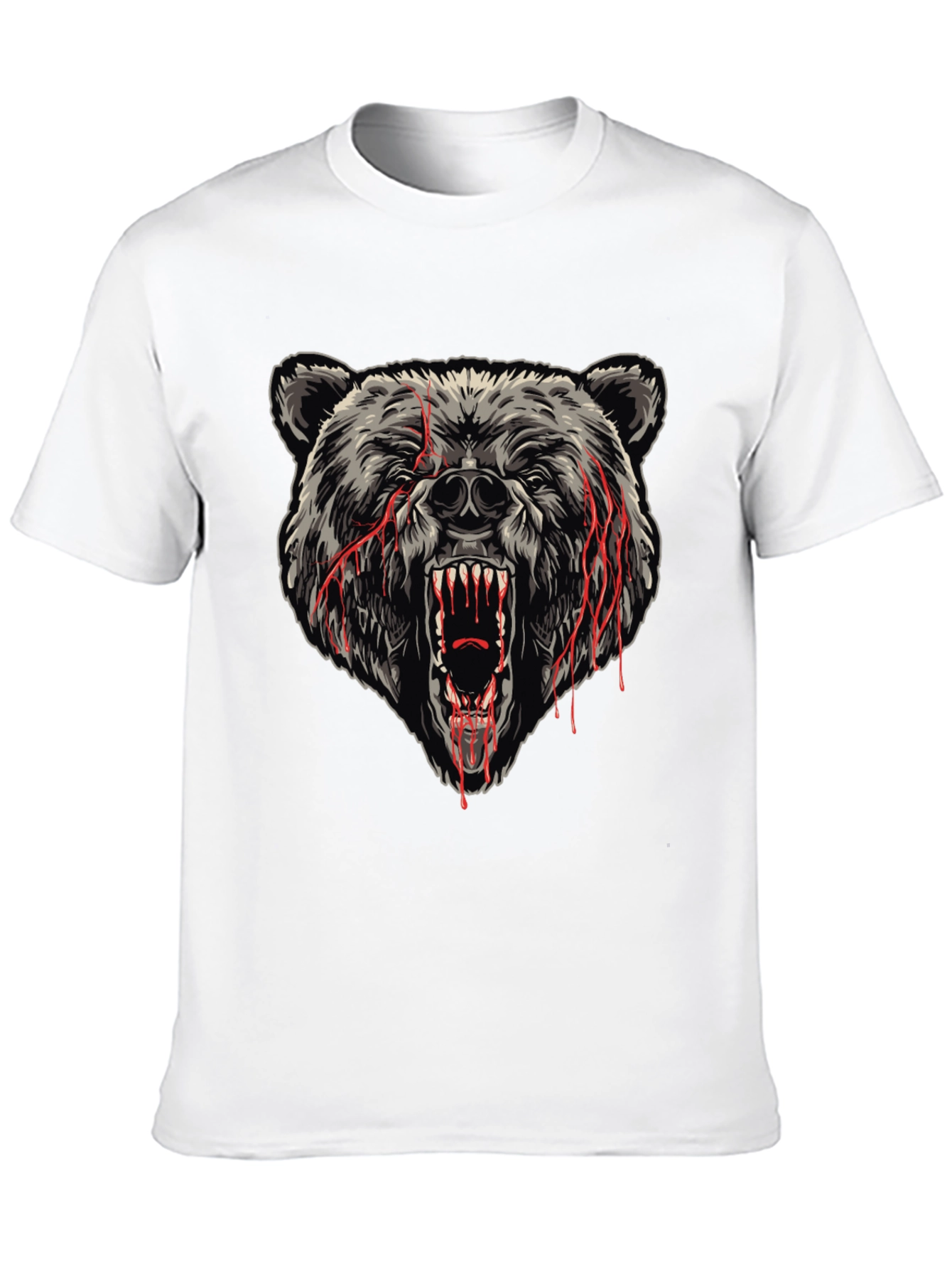 Mens Black Bear Graphic T-Shirt