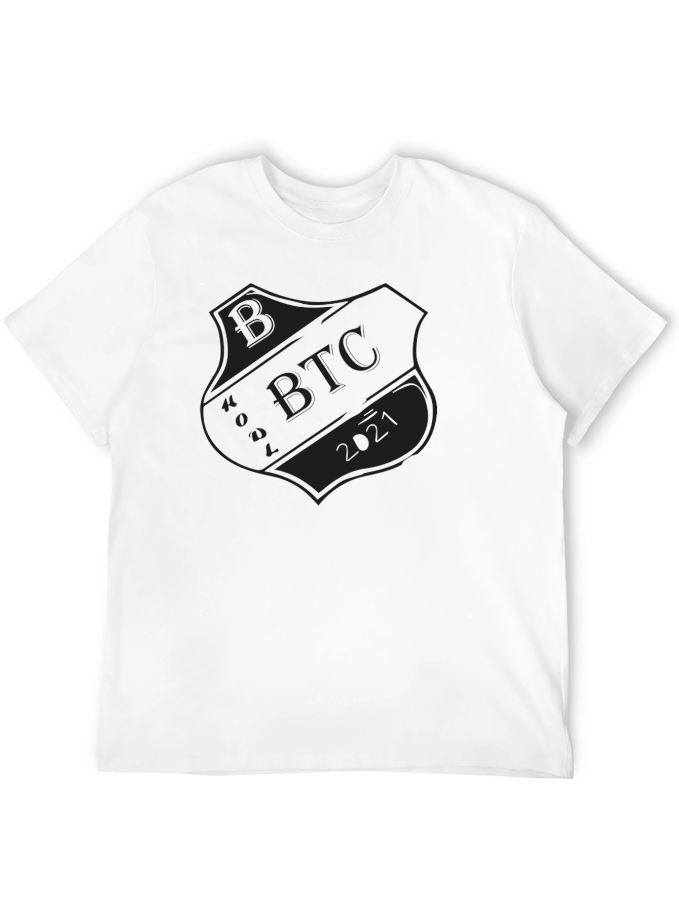 Bitcoin BTC 2021 Shield Graphic T-Shirt