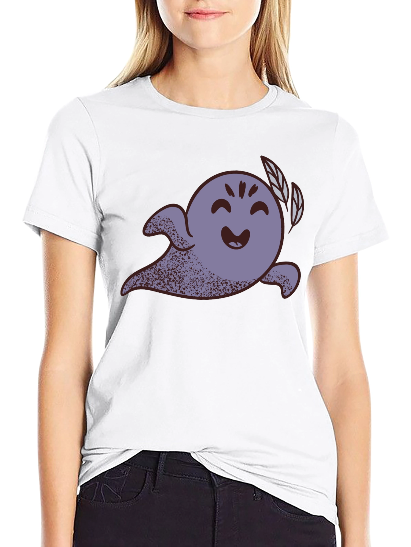 Cute Ghost Graphic Tee - Spooky Season Fashion