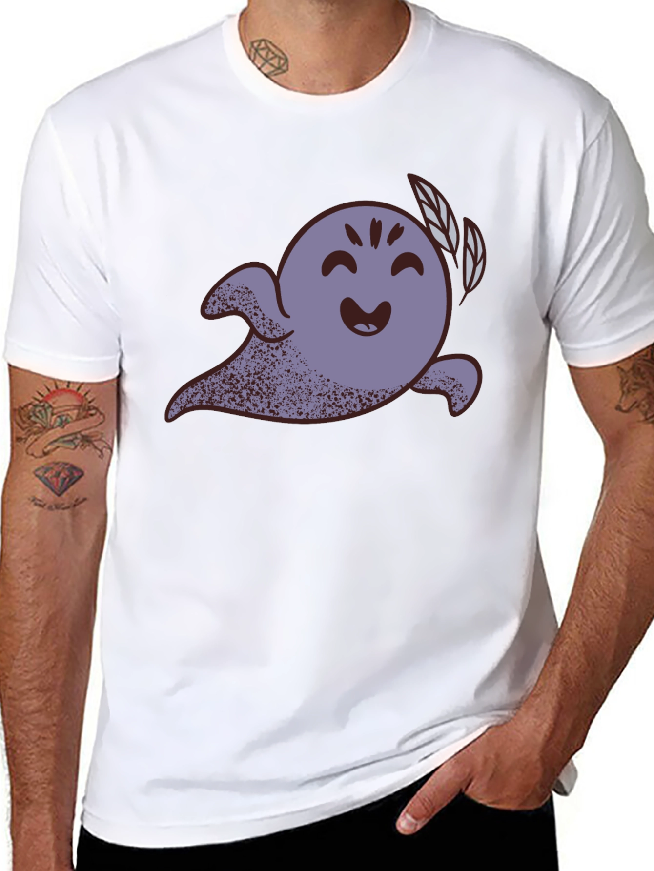 Cute Ghost Graphic Tee - Spooky Season Fashion