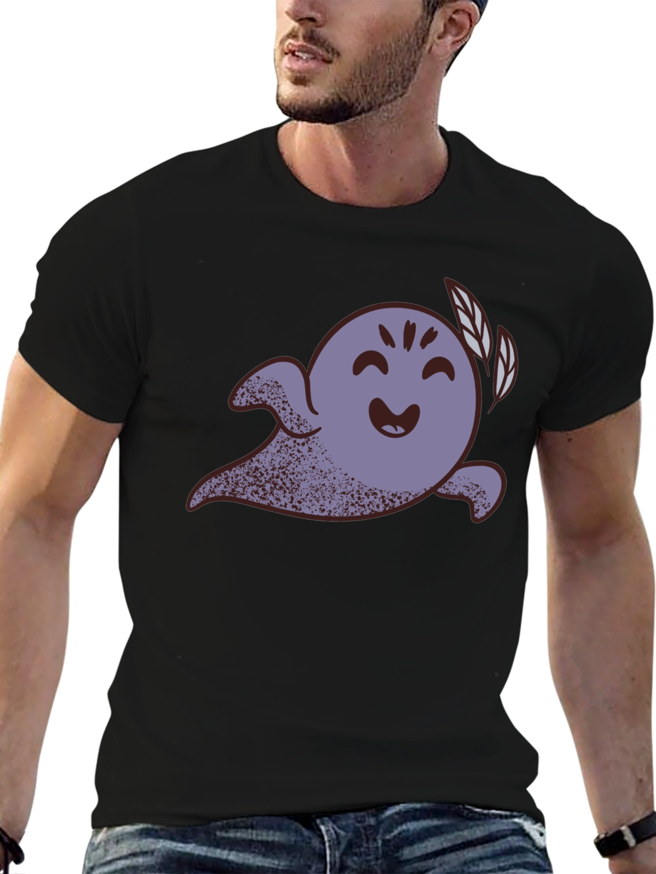 Cute Ghost Graphic Tee - Spooky Season Fashion