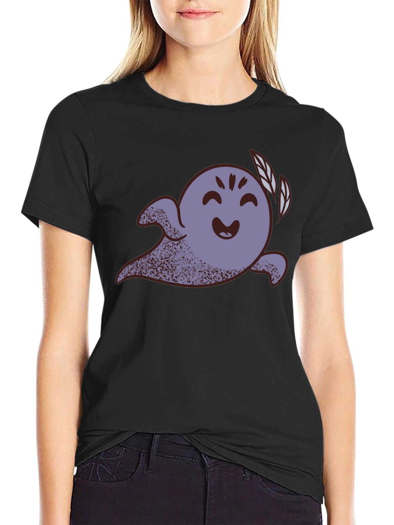 Cute Ghost Graphic Tee - Spooky Season Fashion