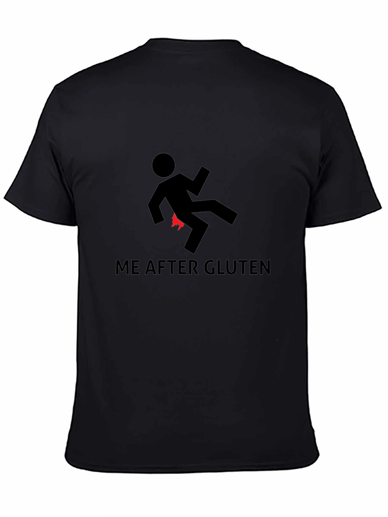 Funny Me After Gluten Graphic T-Shirt - Black Tee