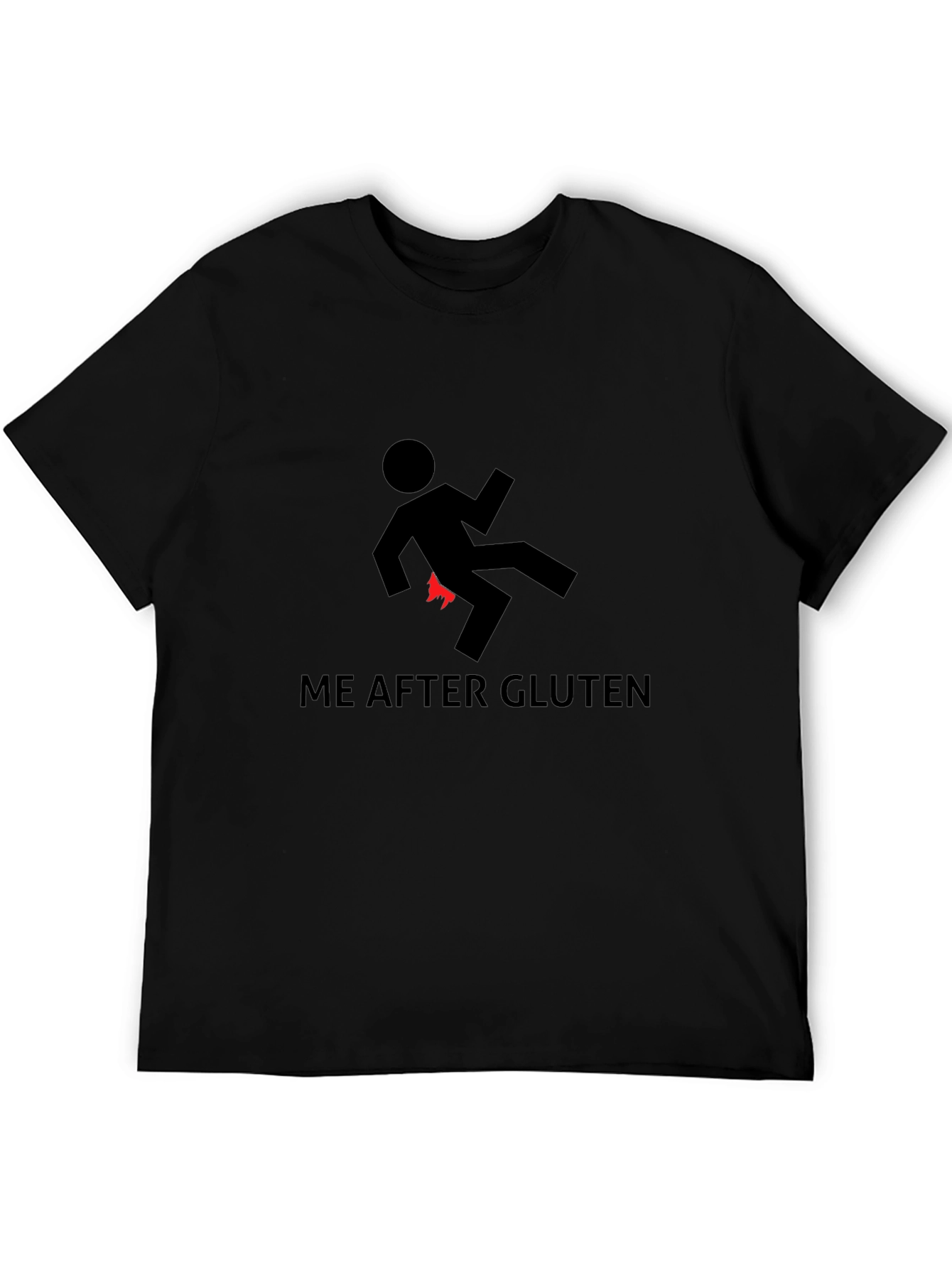 Funny Me After Gluten Graphic T-Shirt - Black Tee