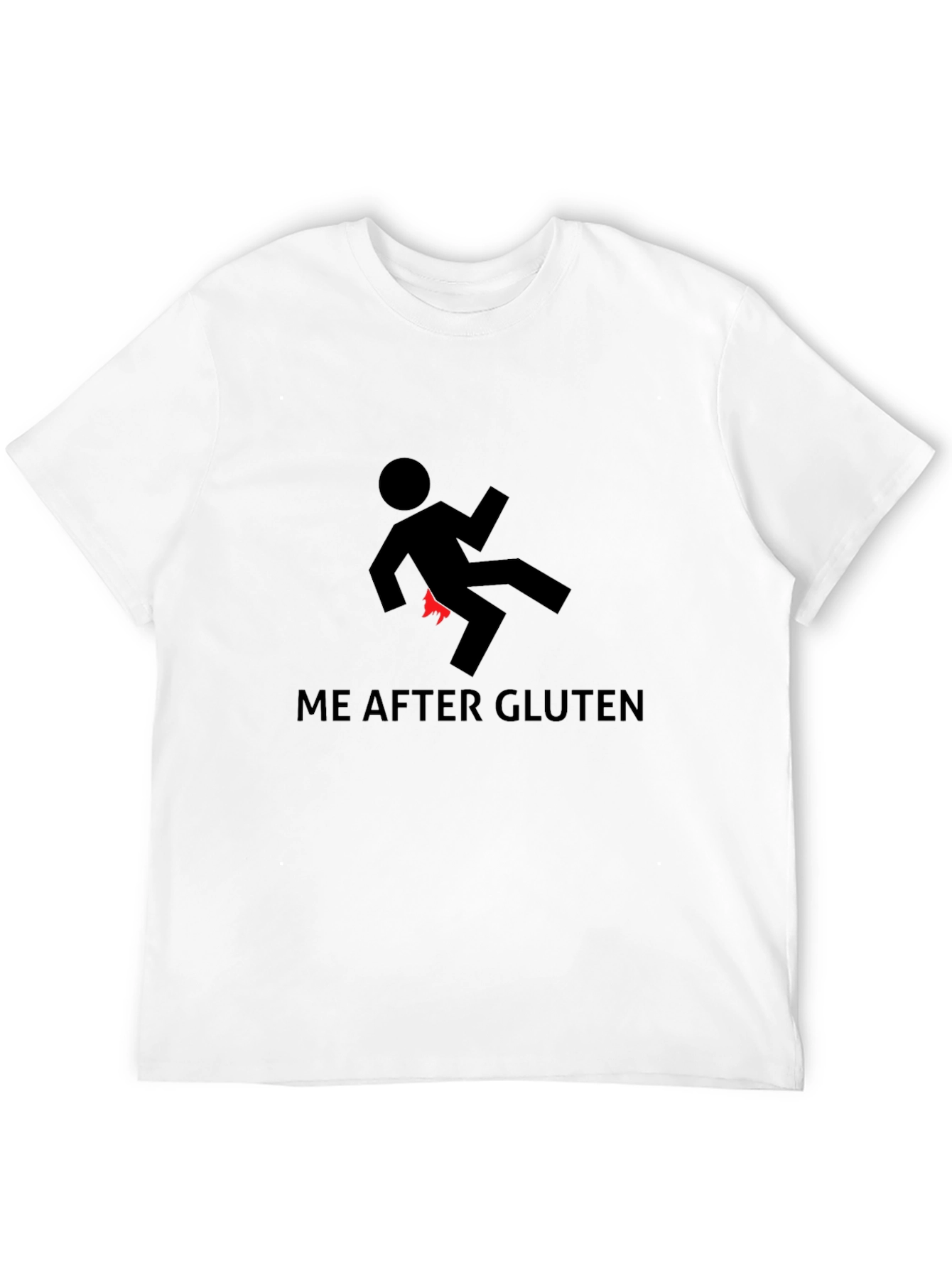 Funny Me After Gluten Graphic T-Shirt - Black Tee
