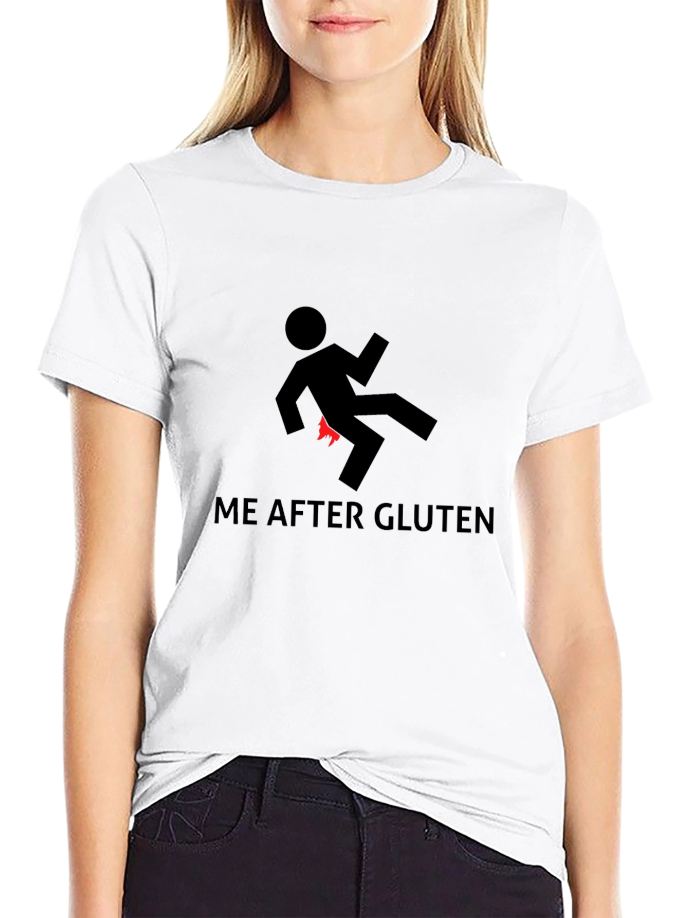Funny Me After Gluten Graphic T-Shirt - Black Tee